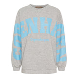 MDC Hibiscus sweatshirt grey/skyblue