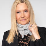 BC Dell needledrop mini scarf lt grey