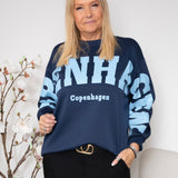 MDC Hibiscus sweatshirt navy/sky