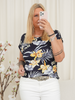 Laisa t-shirt flower/black
