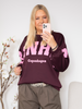 MDC Hibiscus sweatshirt bordeaux