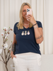 Marta du Chateau Gemma tee dark blue