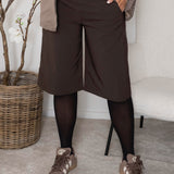 BC Davina panel shorts coffee