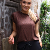 Liberté Alma U t-shirt brown black heart