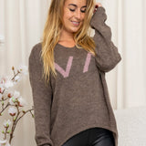 Alva knit shirt taupe