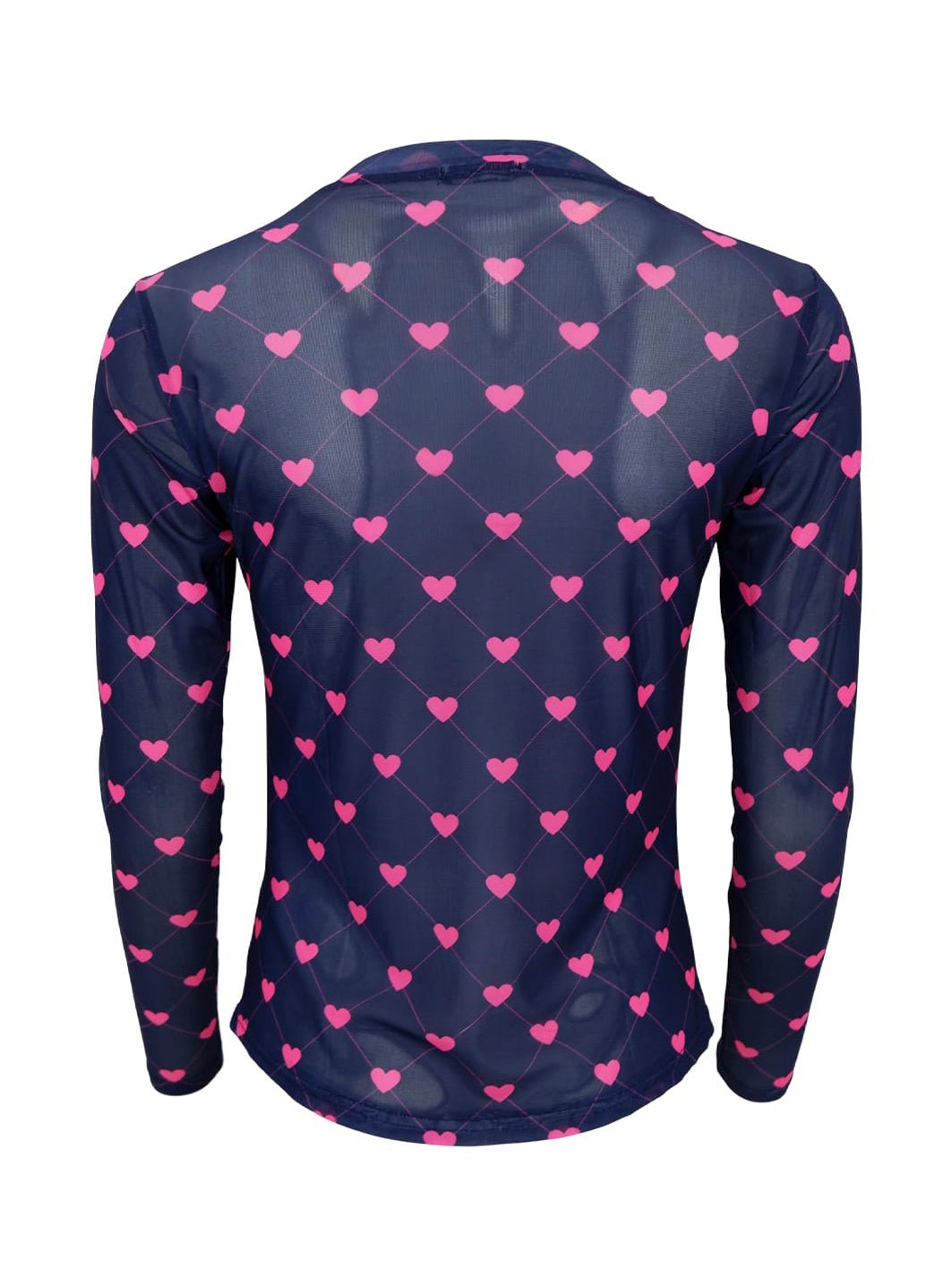 BC Annie mesh blouse navy pink heart - Online-Mode