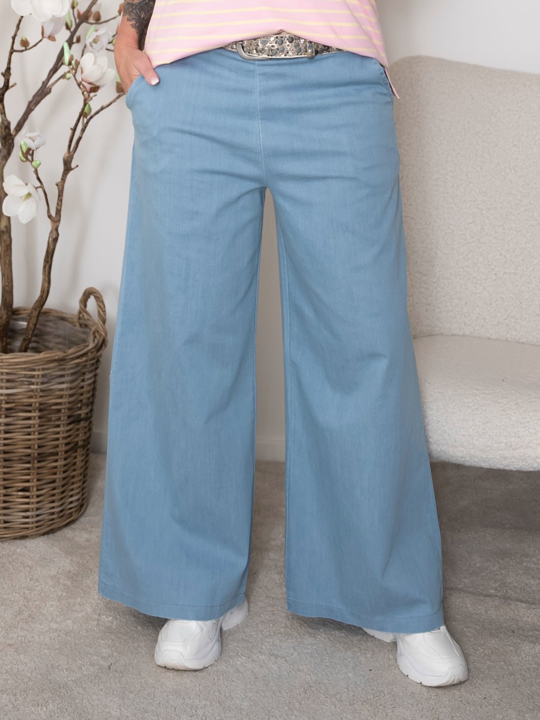 BC BCDenice boxy denim pants lt.denim - Online-Mode