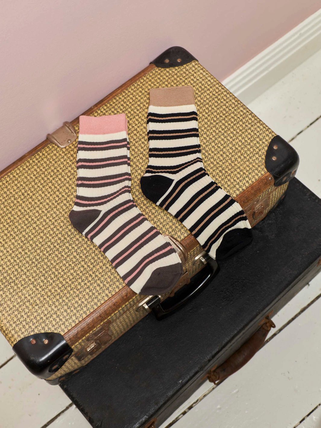 BC Brenda sock soft pink/brown - Online-Mode