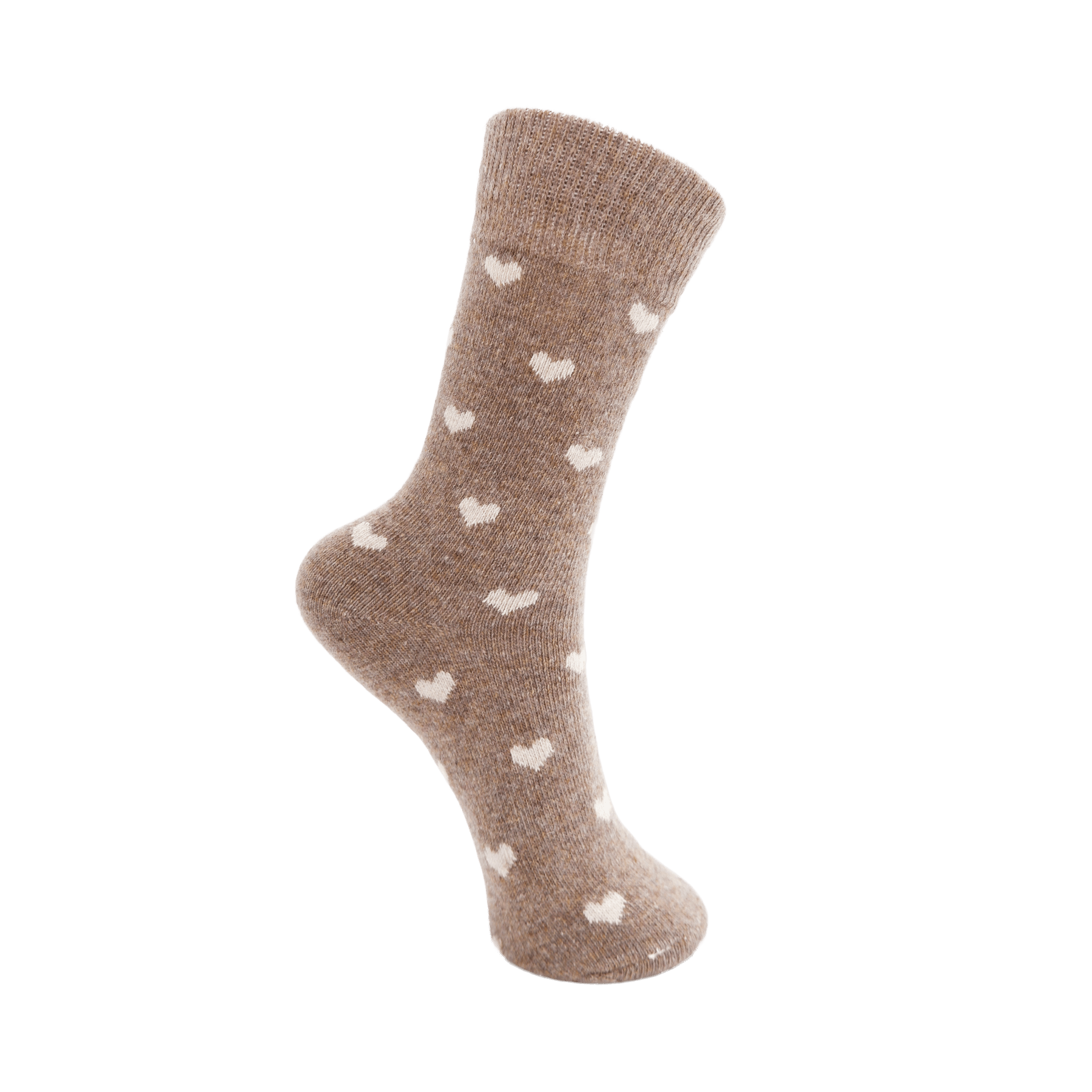 BC Cai heart wool sock latte - Online-Mode