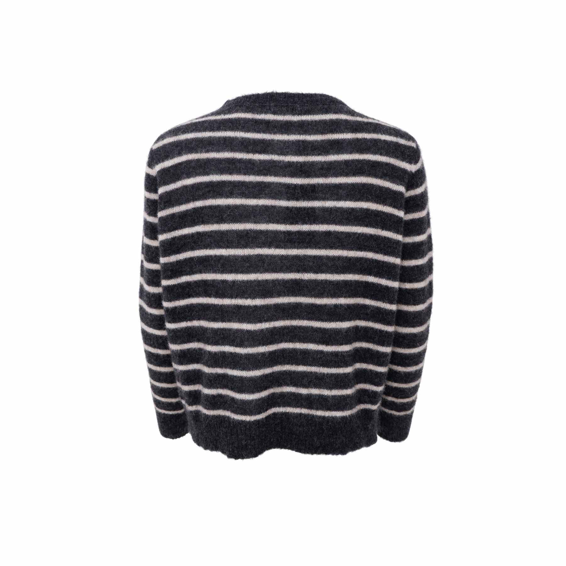 BC Dell striped knit cardigan dk grey - Online-Mode