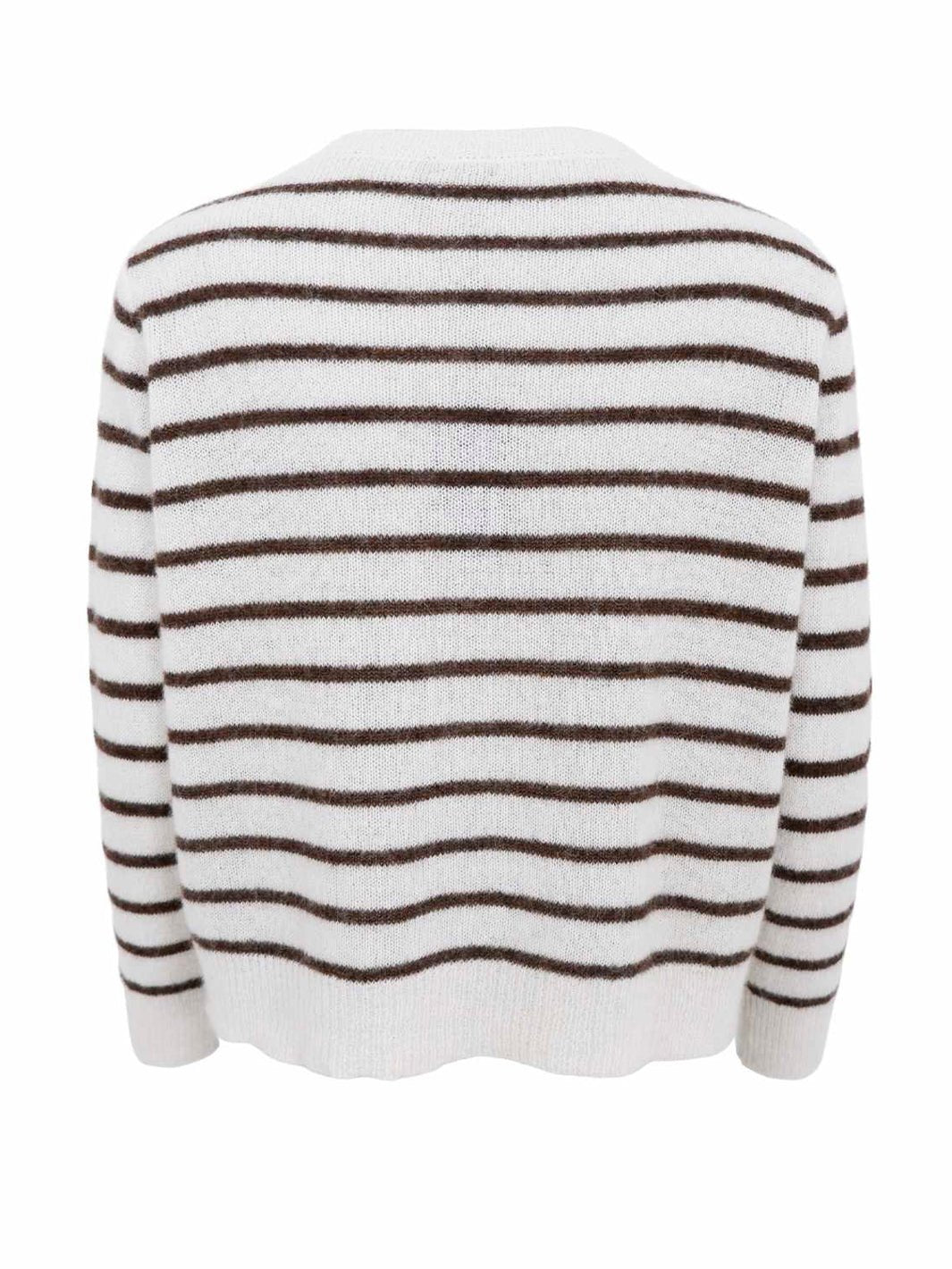 BC Dell striped knit cardigan offwhite - Online-Mode