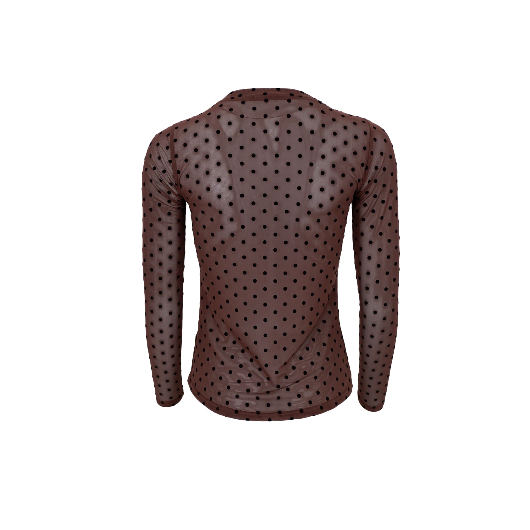 BC Jennie dotted mesh blouse coffee - Online-Mode