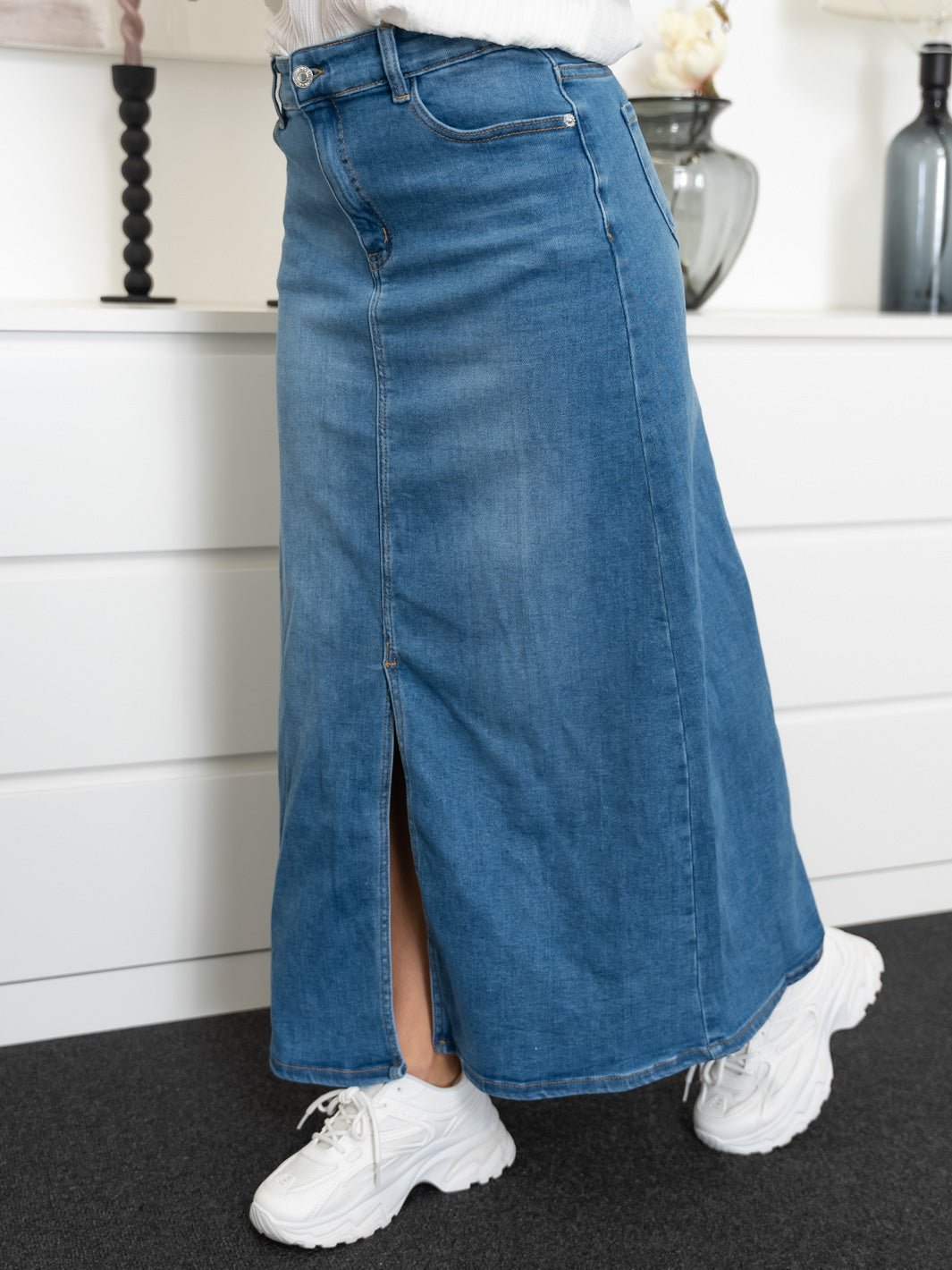Carrie denim skirt blue wash - Online-Mode