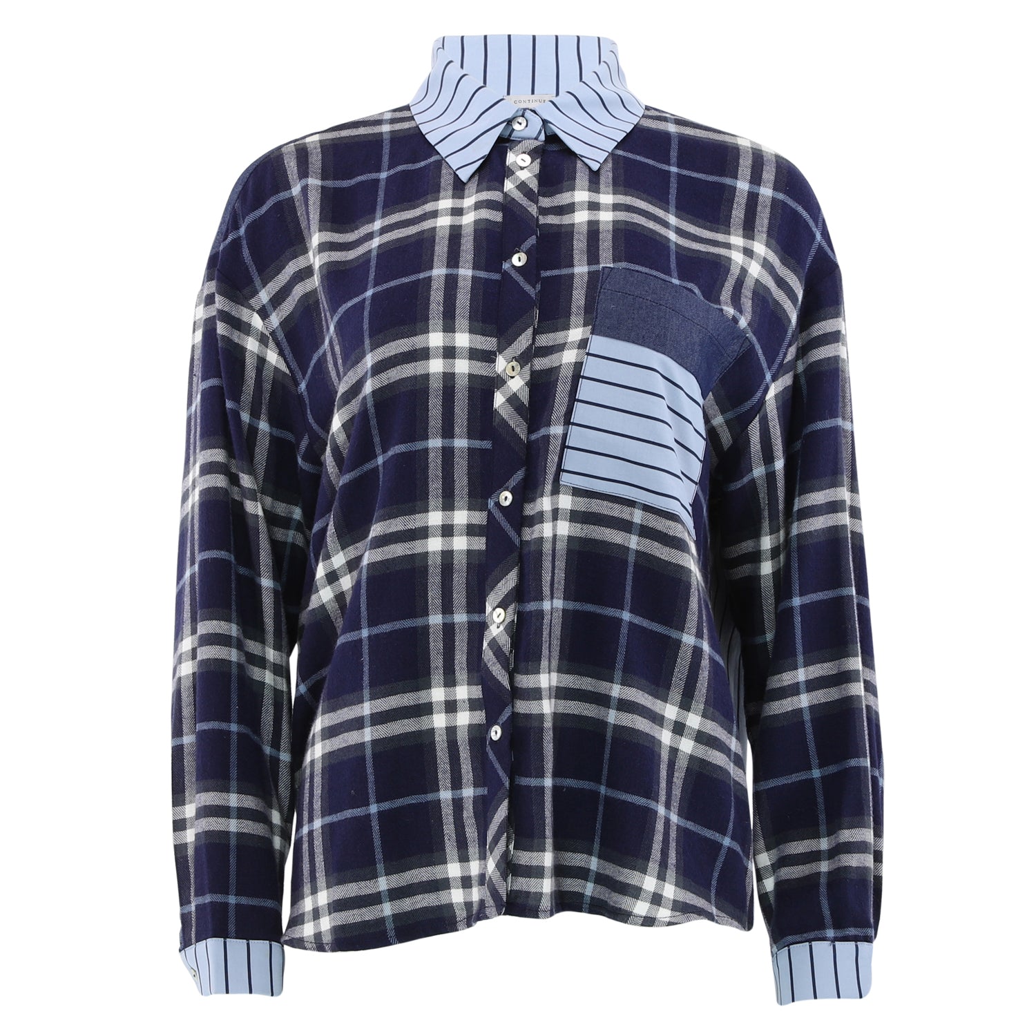 Continue Alice mix shirt blue check - Online - Mode