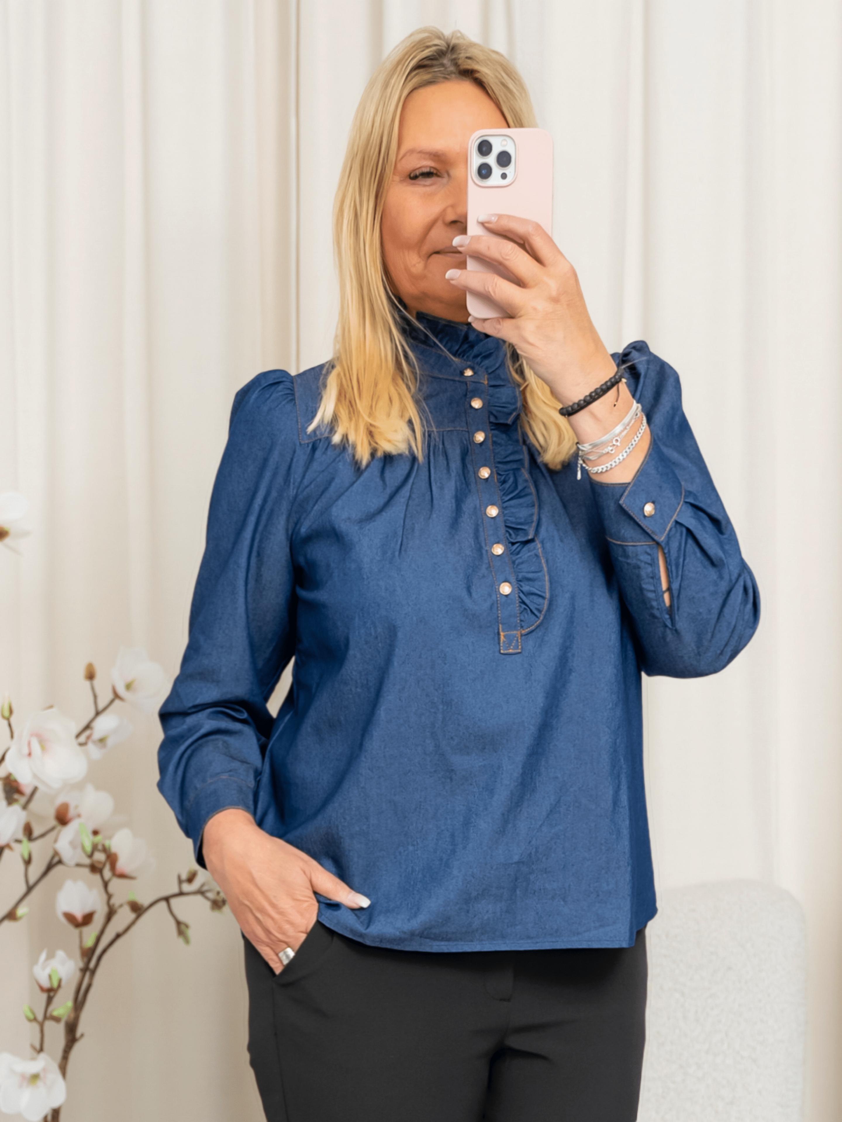 Continue Ariana bluse chambre - Online - Mode