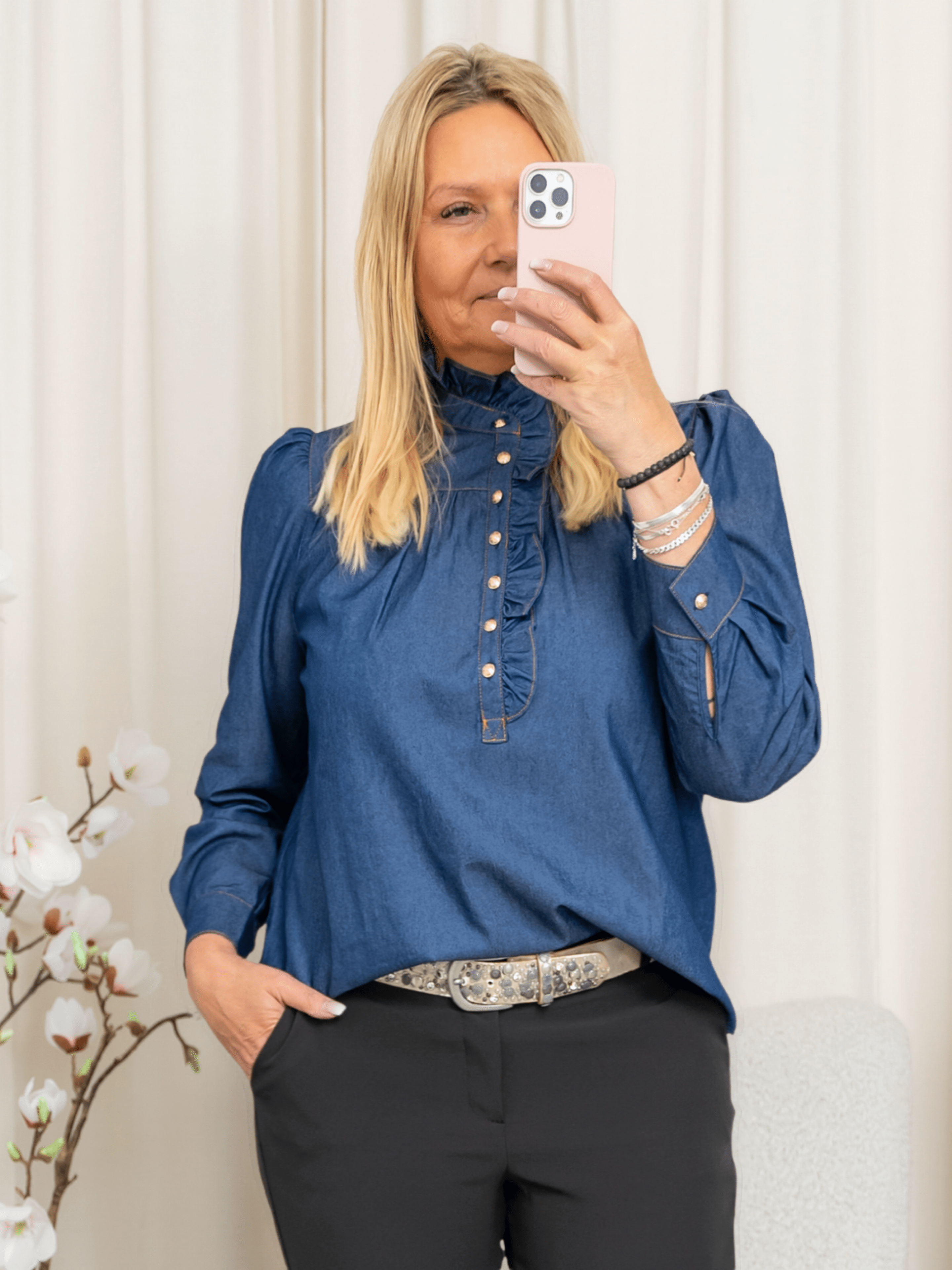 Continue Ariana bluse chambre - Online - Mode