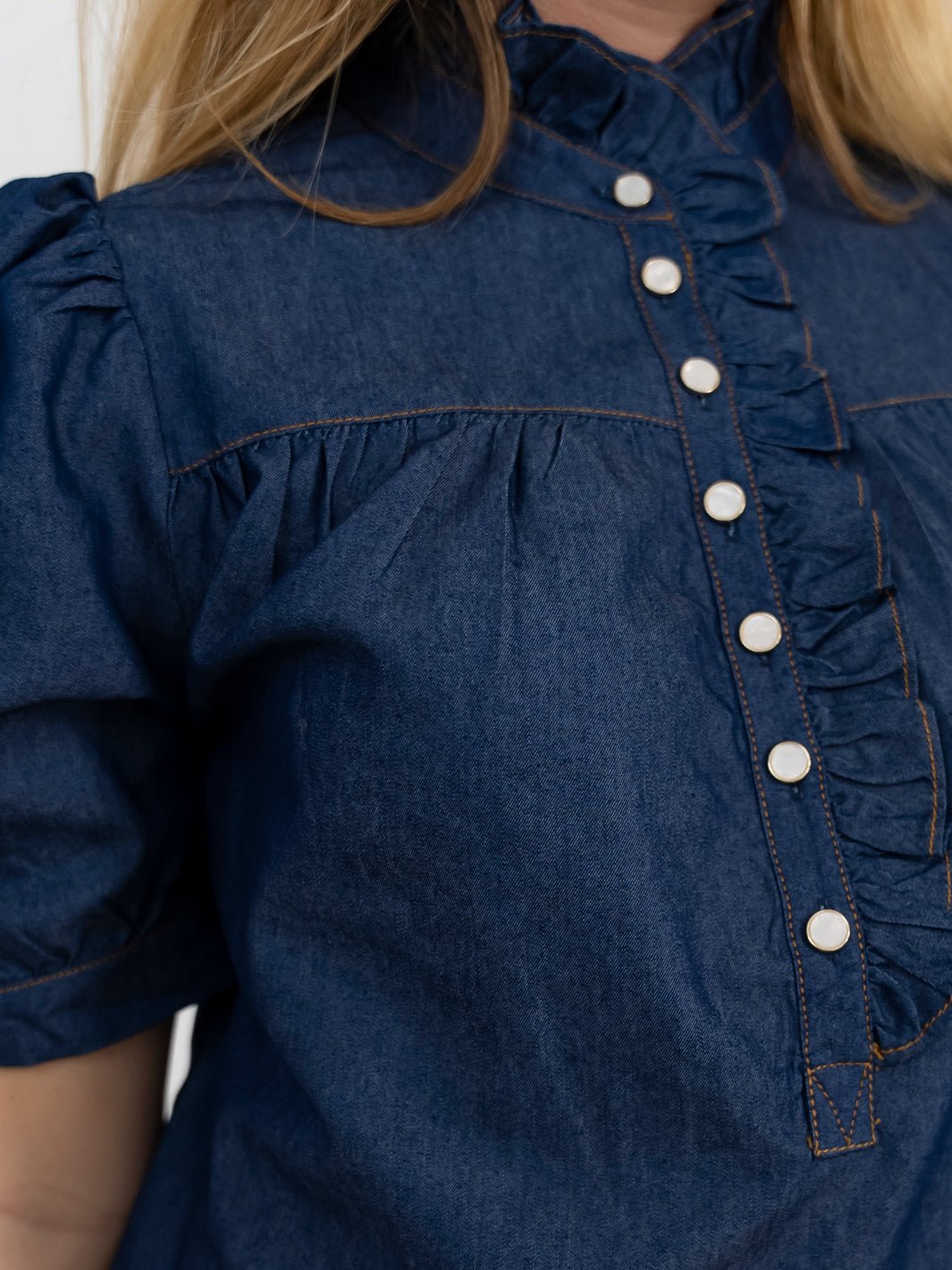 Continue Arianna SS dress dark blue chambre - Online - Mode