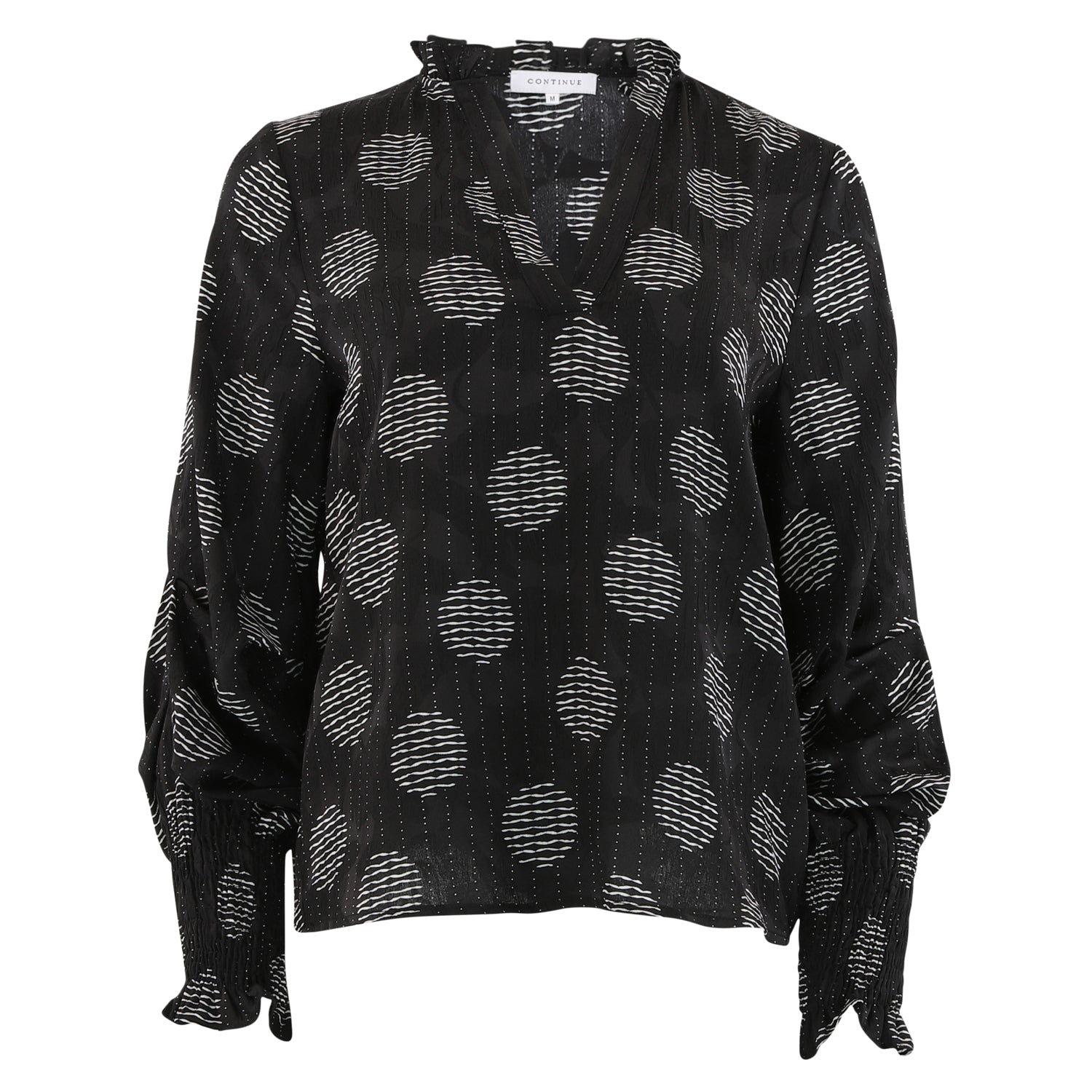 Continue Oda cirkel print blouse black - Online - Mode