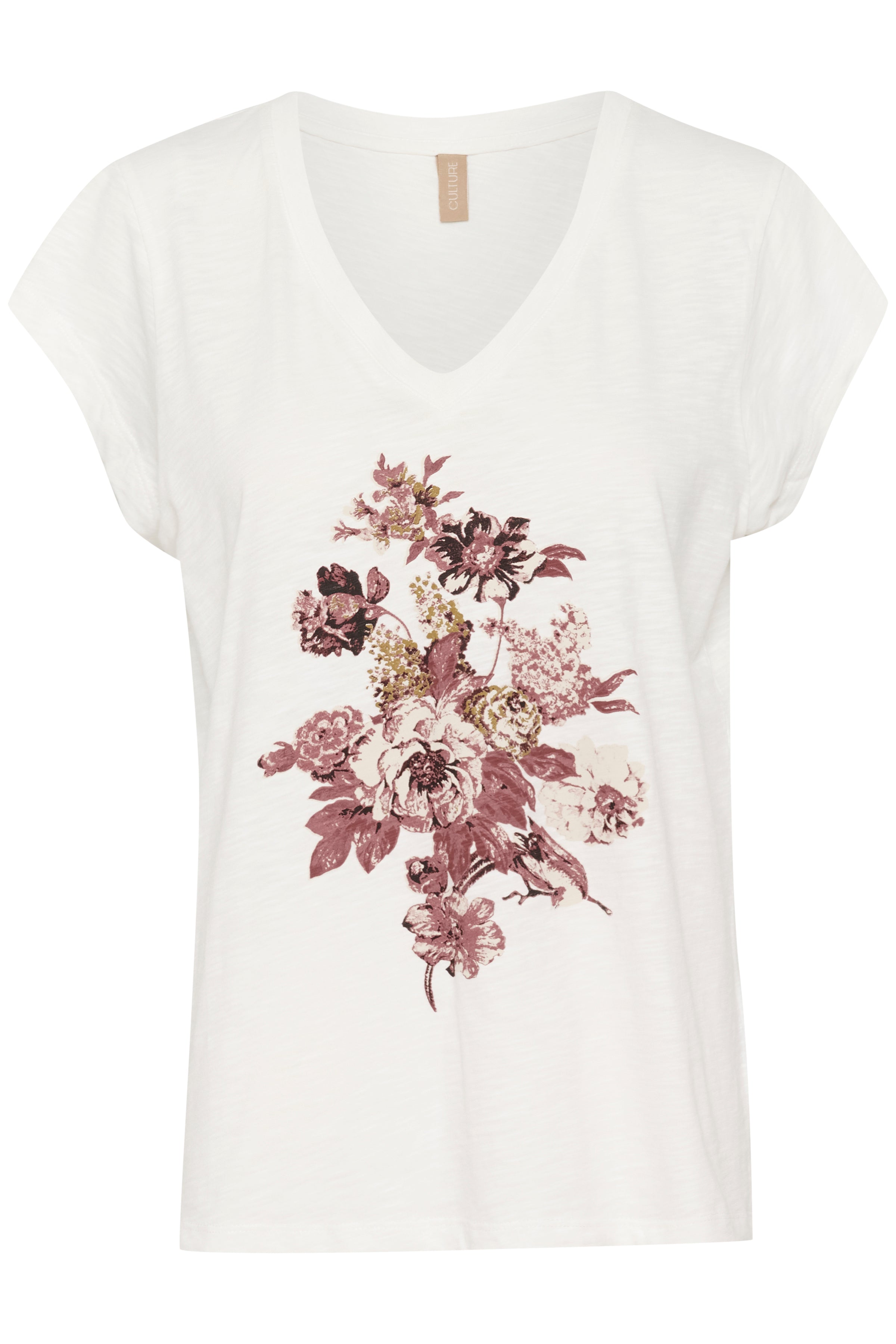 Culture CUflori Biana t - shirt white/rose floral - Online - Mode