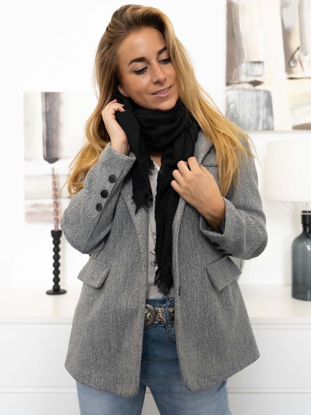 Ellie scarf black - Online - Mode