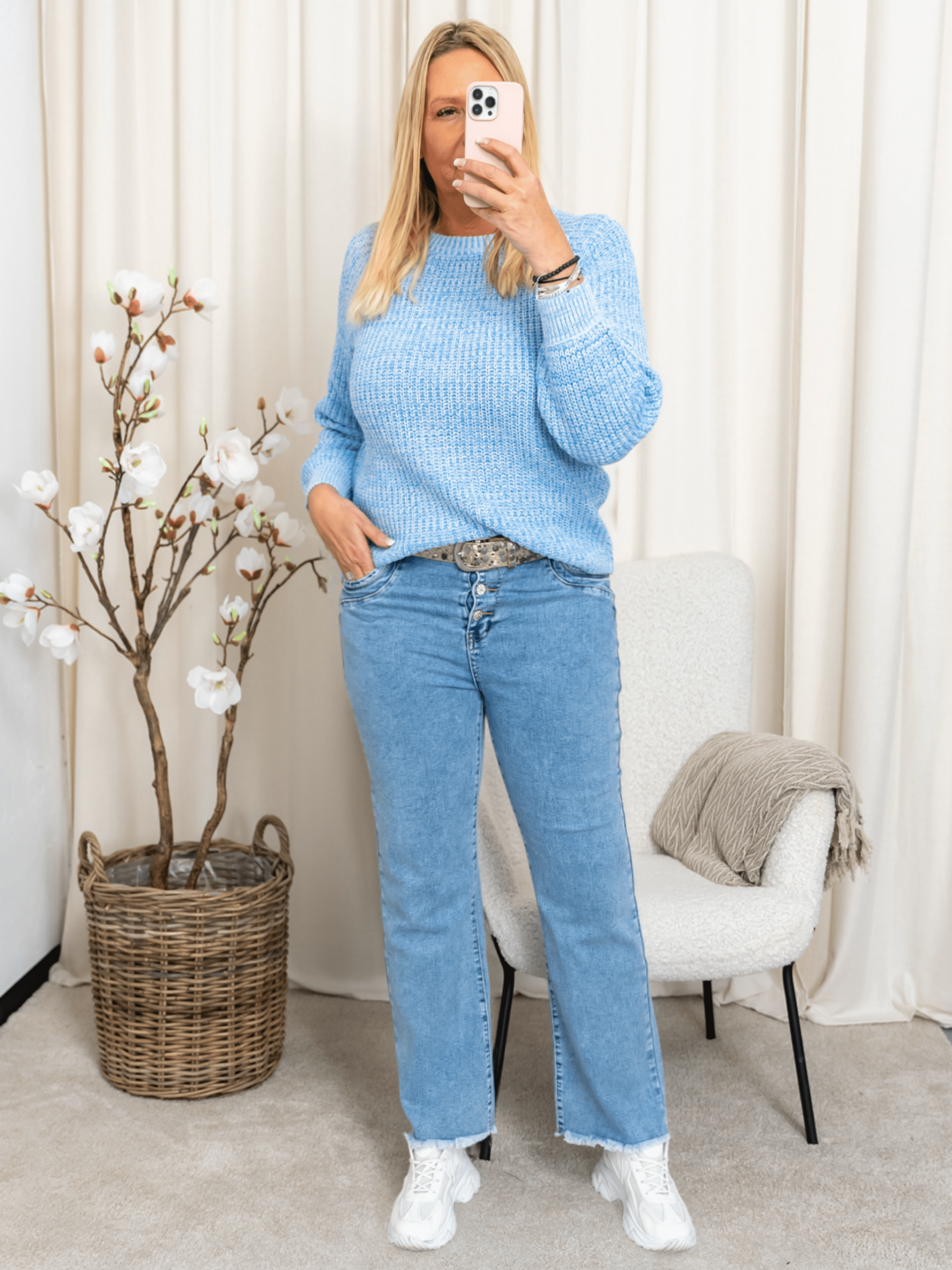 Fransa FRerni pullover 1 azure blue melange - Online - Mode