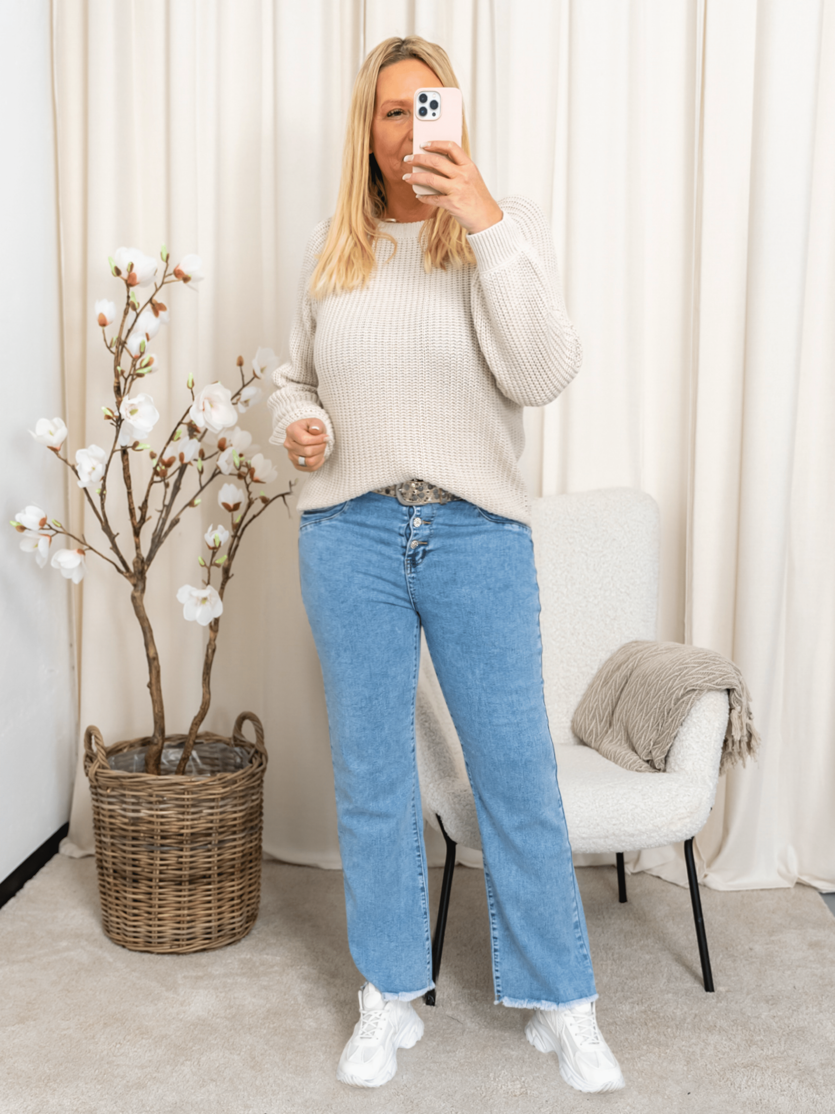 Fransa FRerni pullover 1 limestone melange - Online - Mode