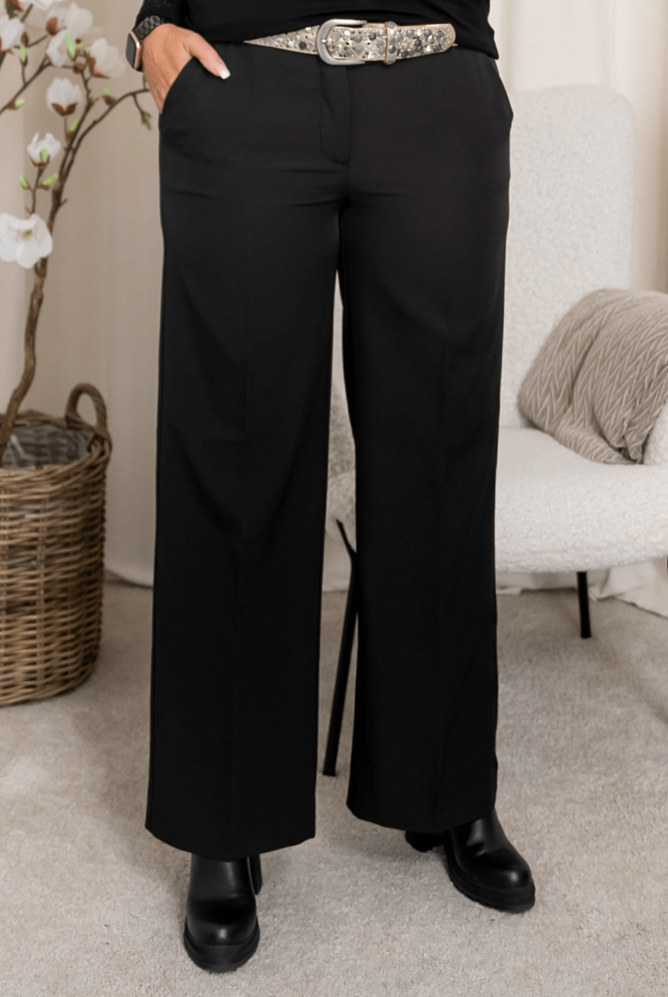 Ichi IHlexi wide pants black - Online - Mode