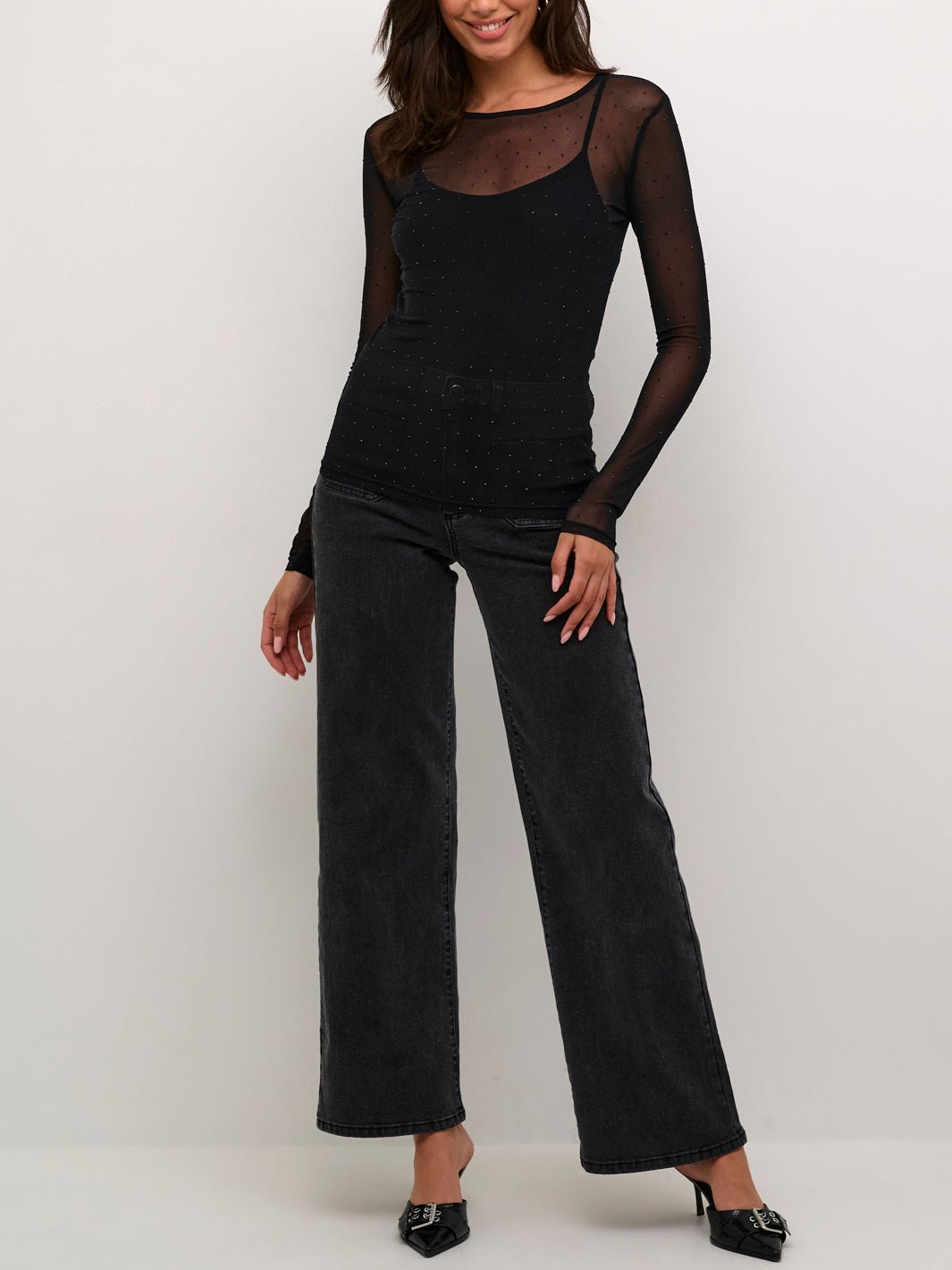 Kaffe KAdoriana t-shirt black deep - Online - Mode