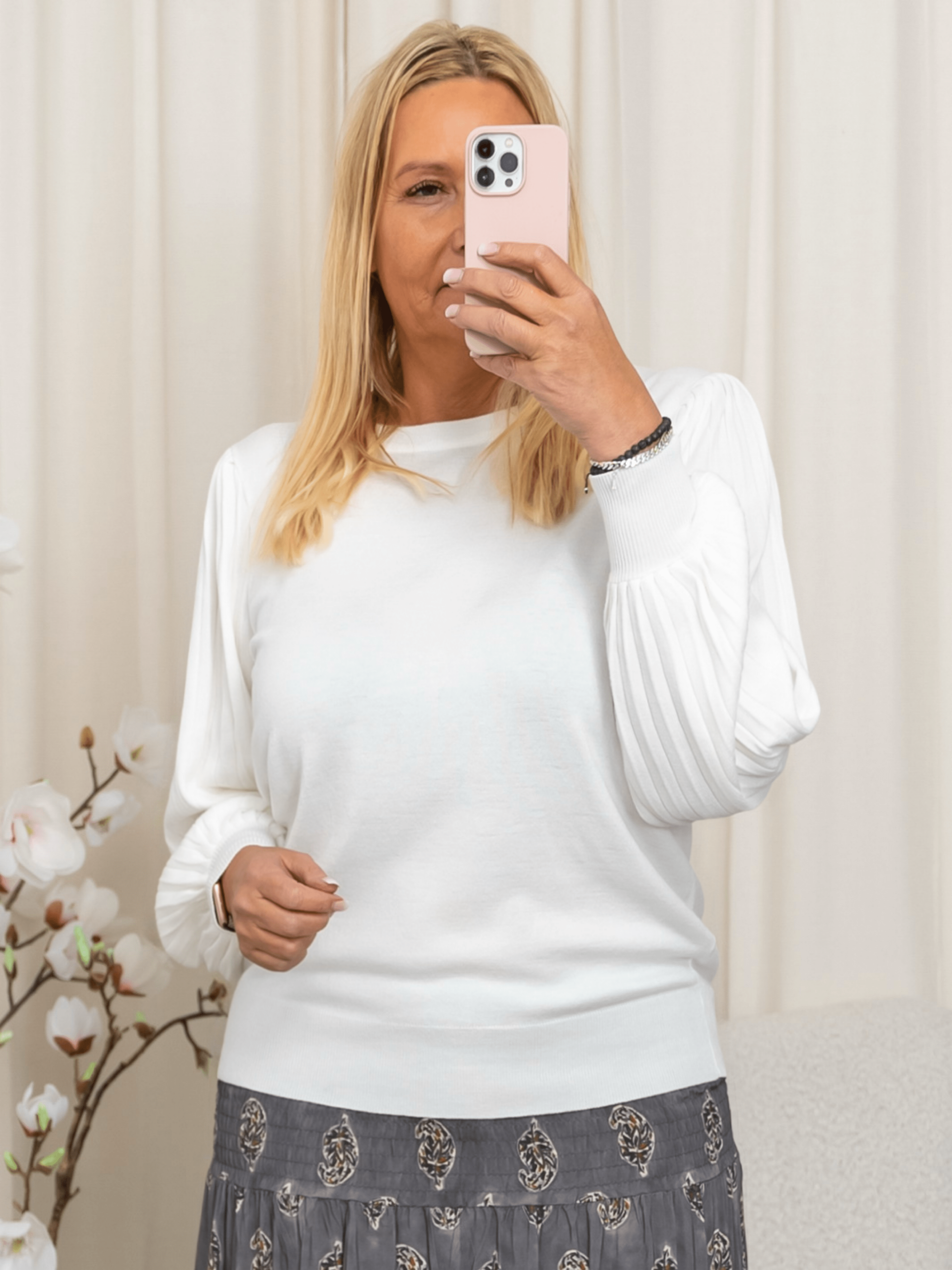 Kaffe KAlone knit pullover chalk - Online - Mode
