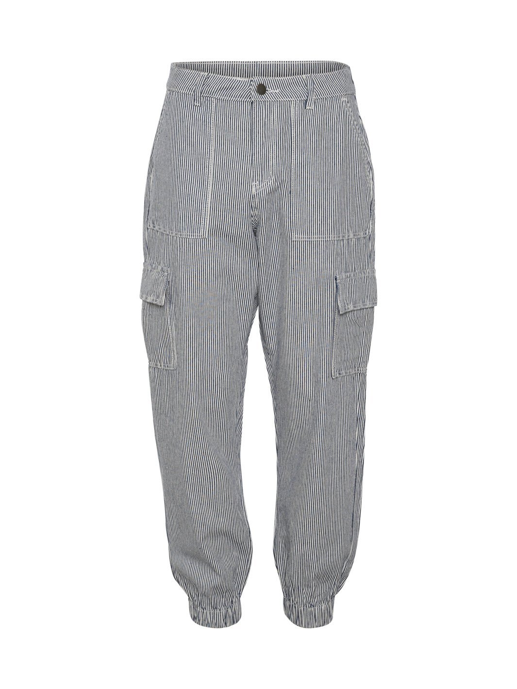 Kaffe KAmarilla pants blue/white stripes - Online-Mode