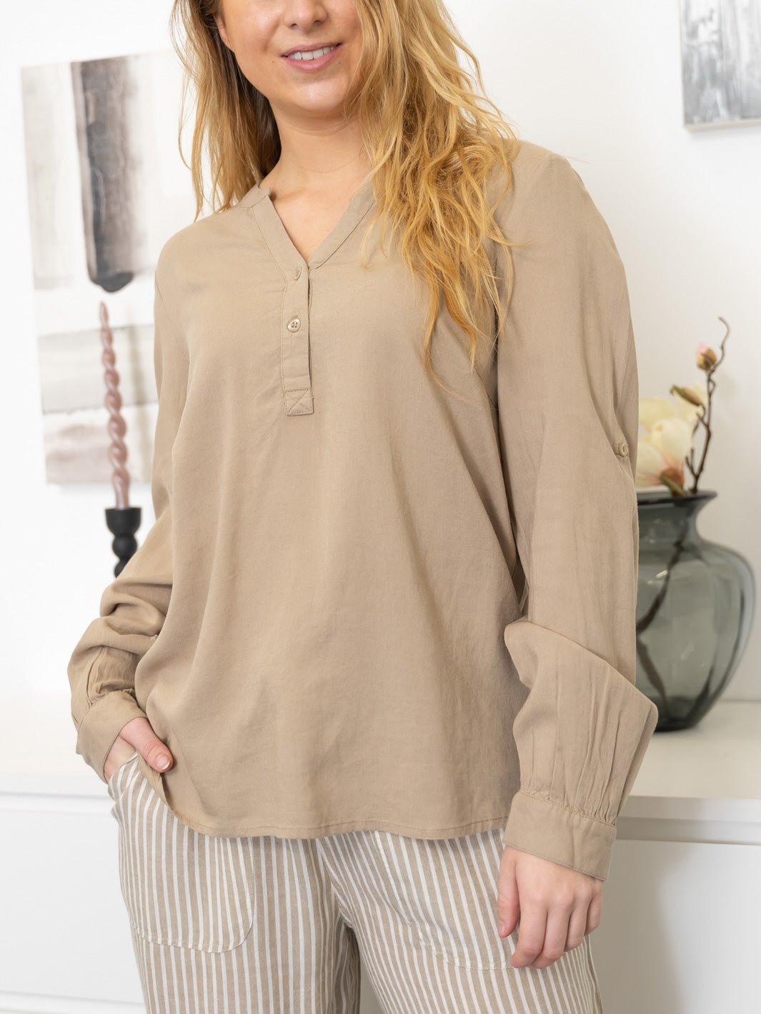 Kaffe KAmilia bluse chinchilla - Online-Mode