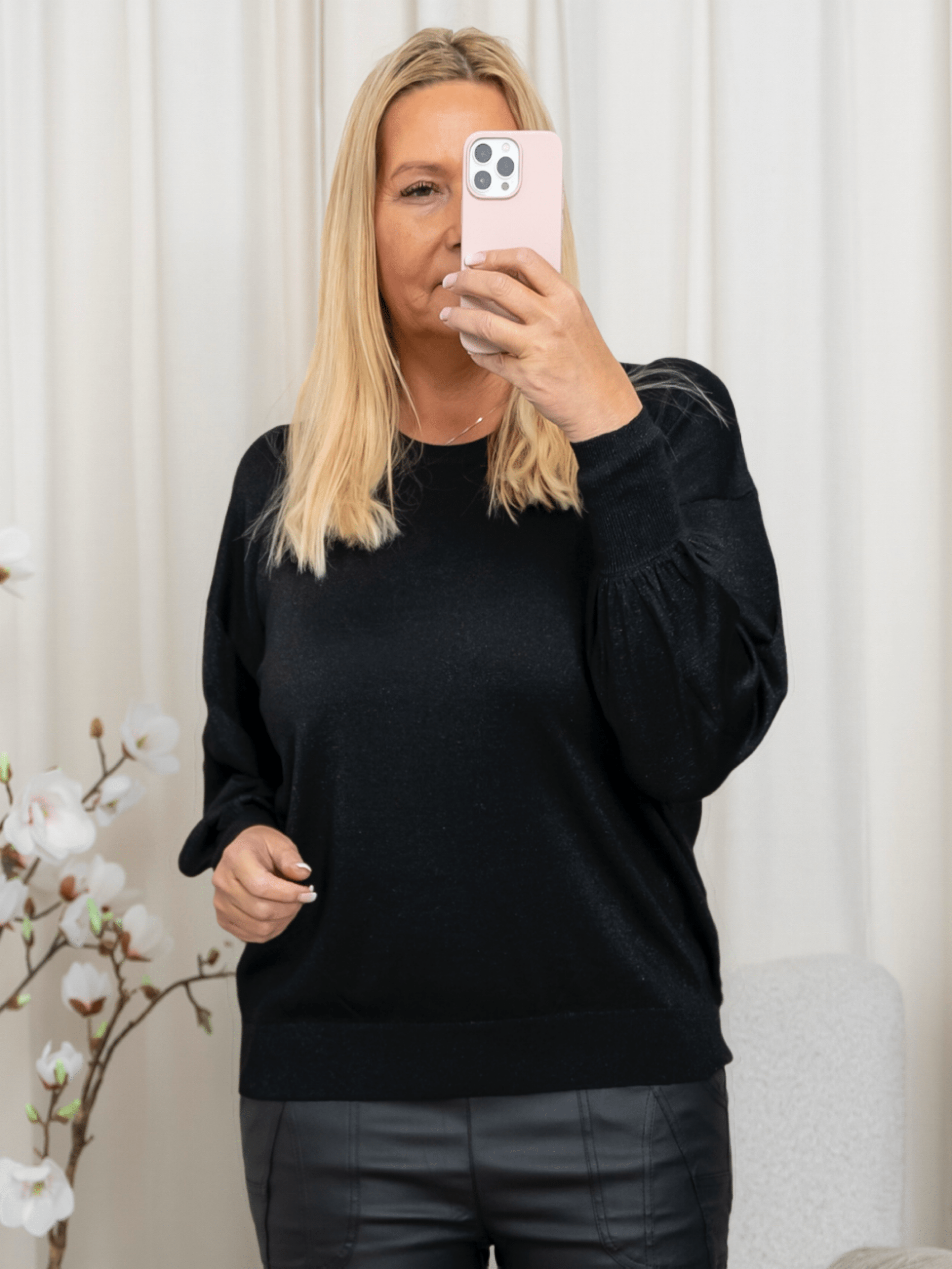Kaffe KAregina o - neck knit black deep - Online - Mode