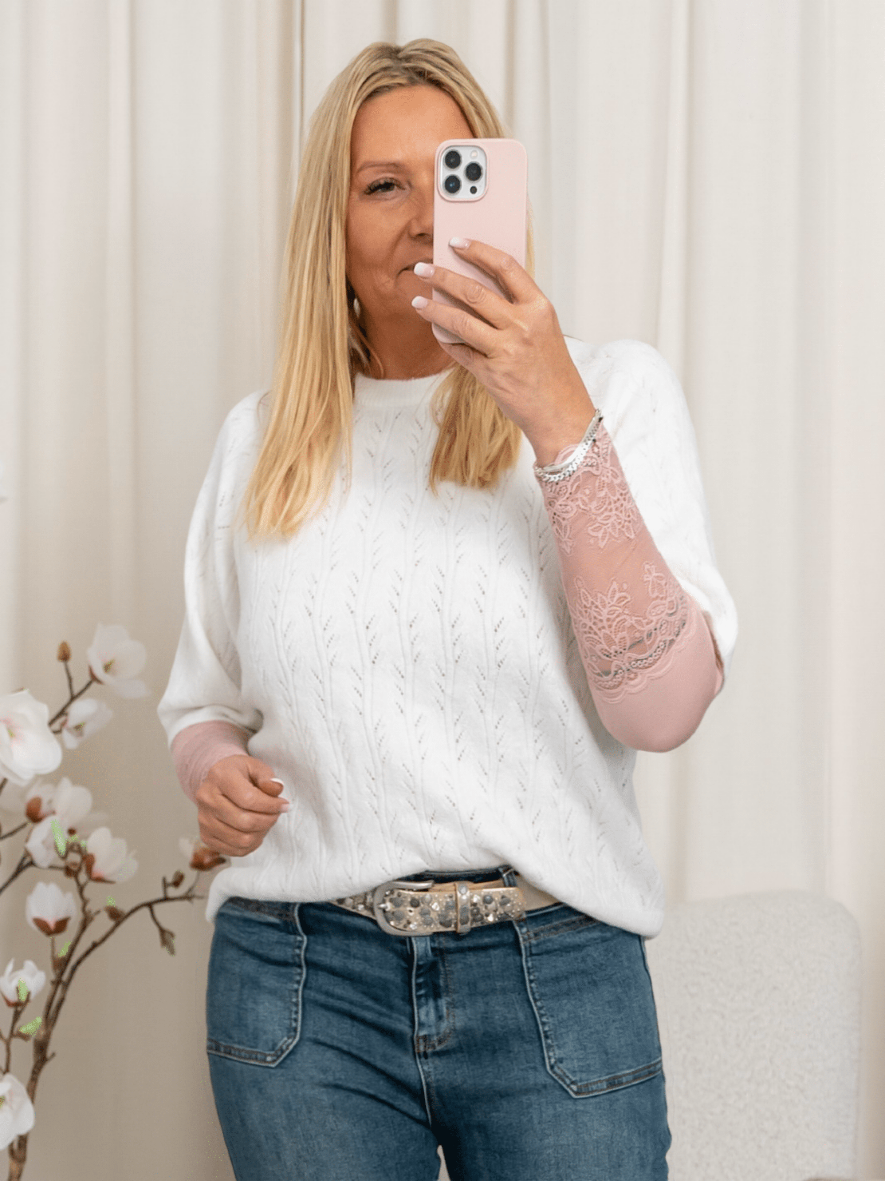 Kaffe KAtella pullover chalk - Online - Mode