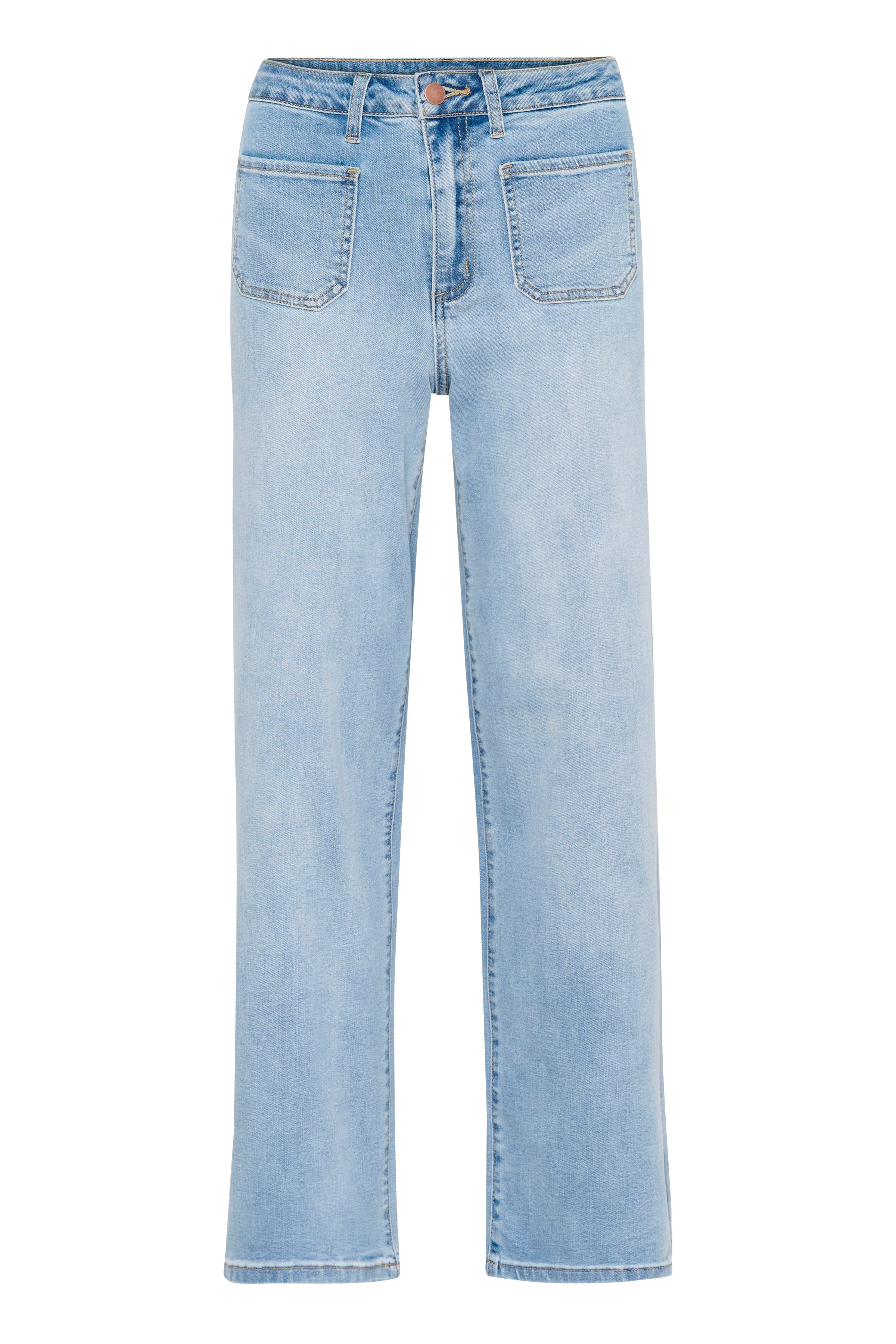 LEV 5 - 7 dg Kaffe KAkarla HW wide jeans light blue denim - Online - Mode