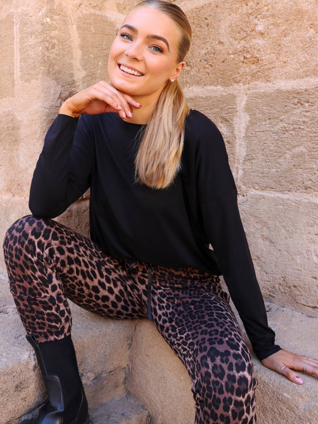 Liberté Alma pants fleece leo brown - Online-Mode