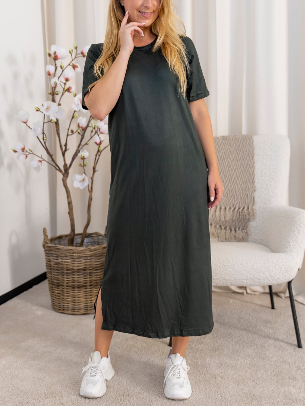 Liberté Alma t - shirt dress dusty camo army - Online - Mode