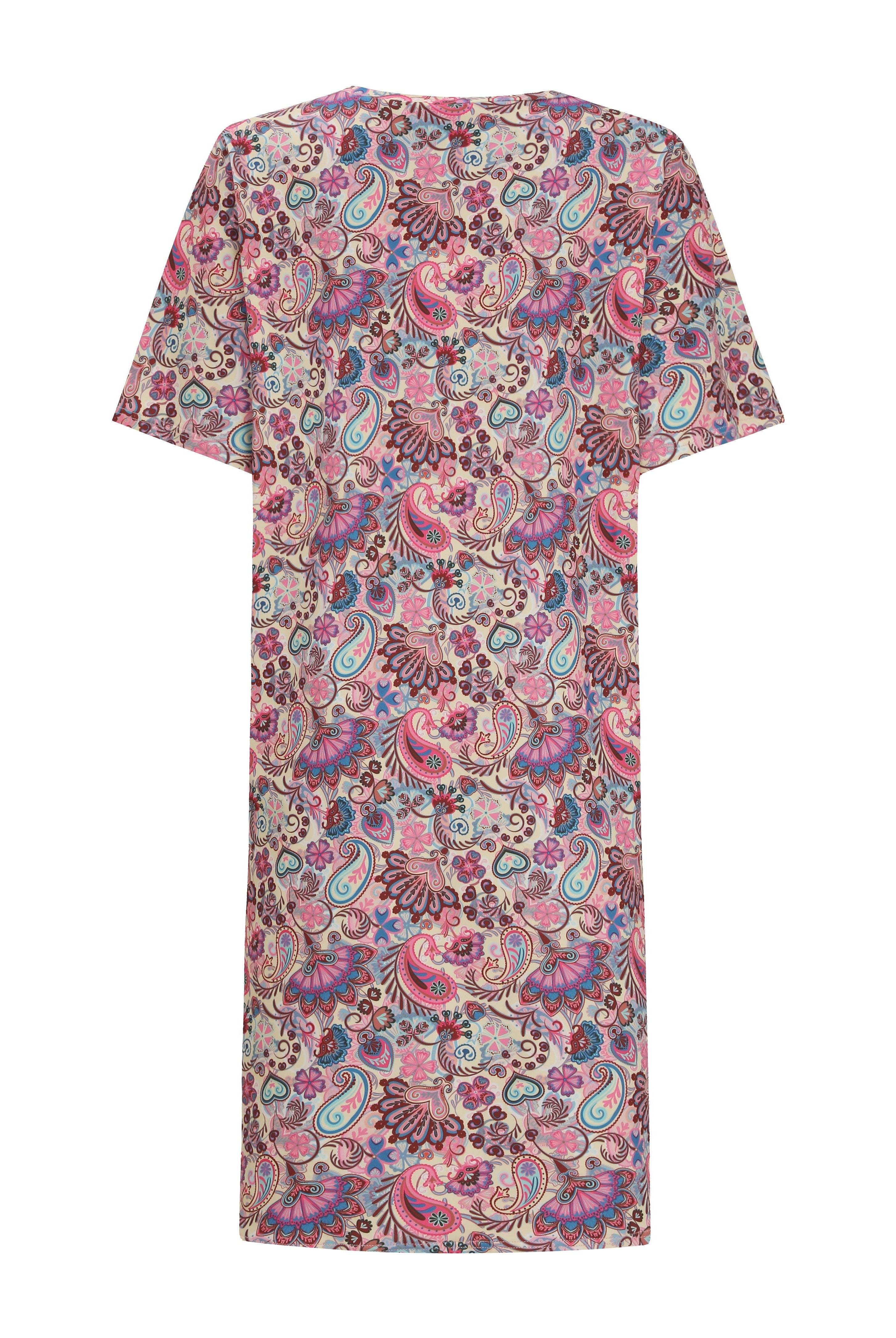 Liberté Alma v-neck t-shirt dress pink paisley - Online-Mode