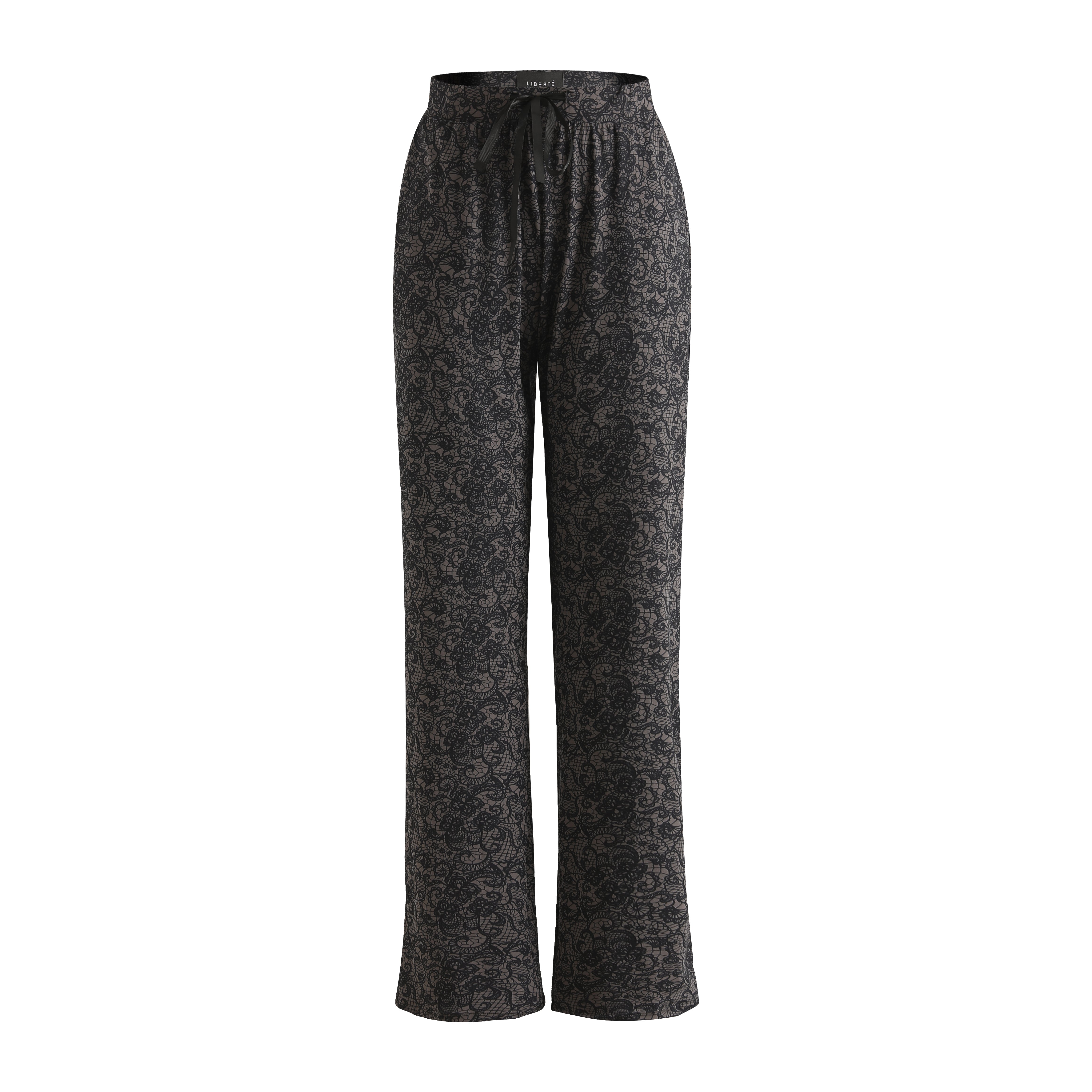 Liberté Alma wide pants black grey lace - Online - Mode