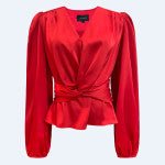 Liberté Tiki LS twist blouse red - Online - Mode