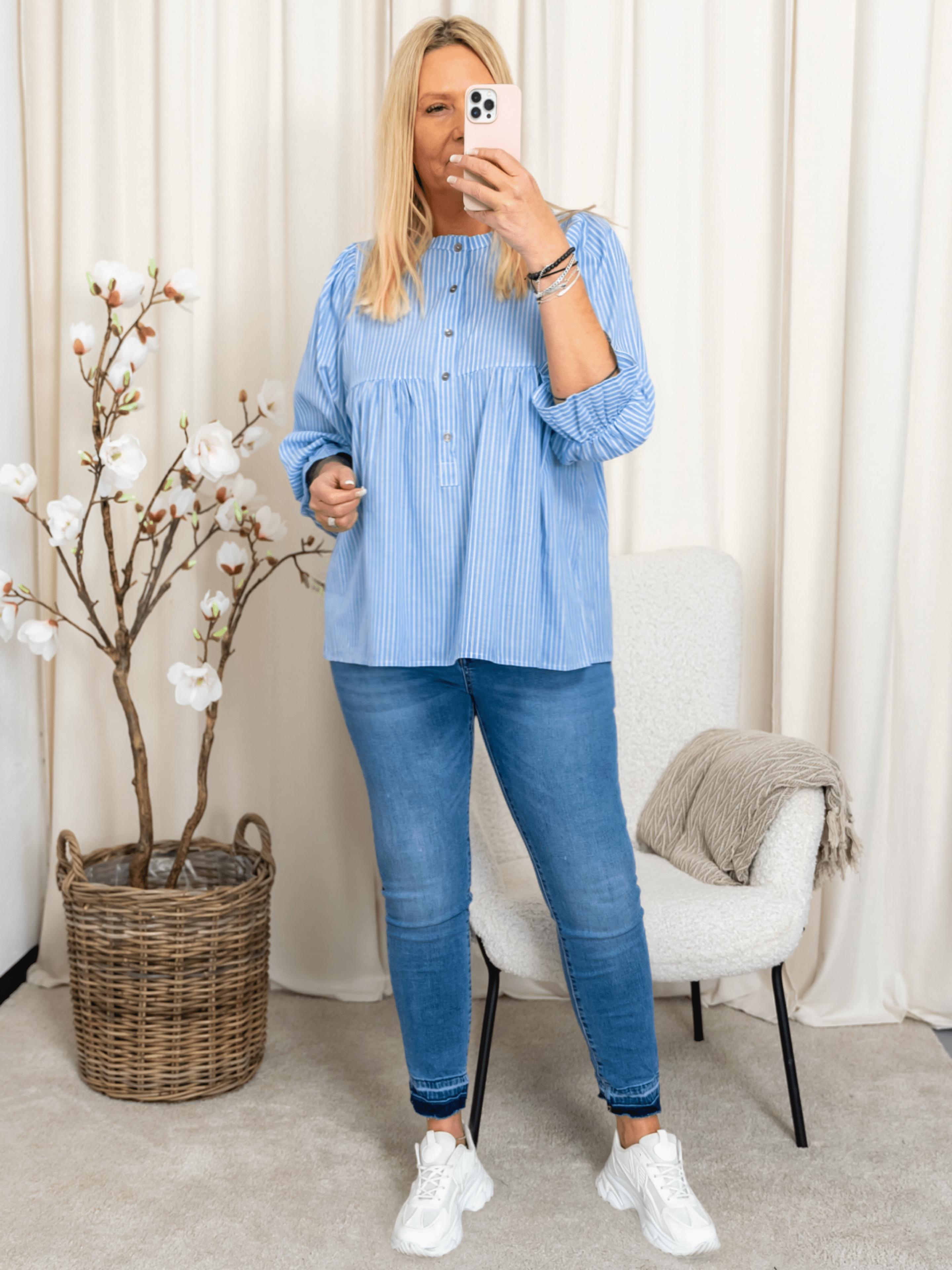 Marta du Chateau Abelia shirt celeste - Online - Mode