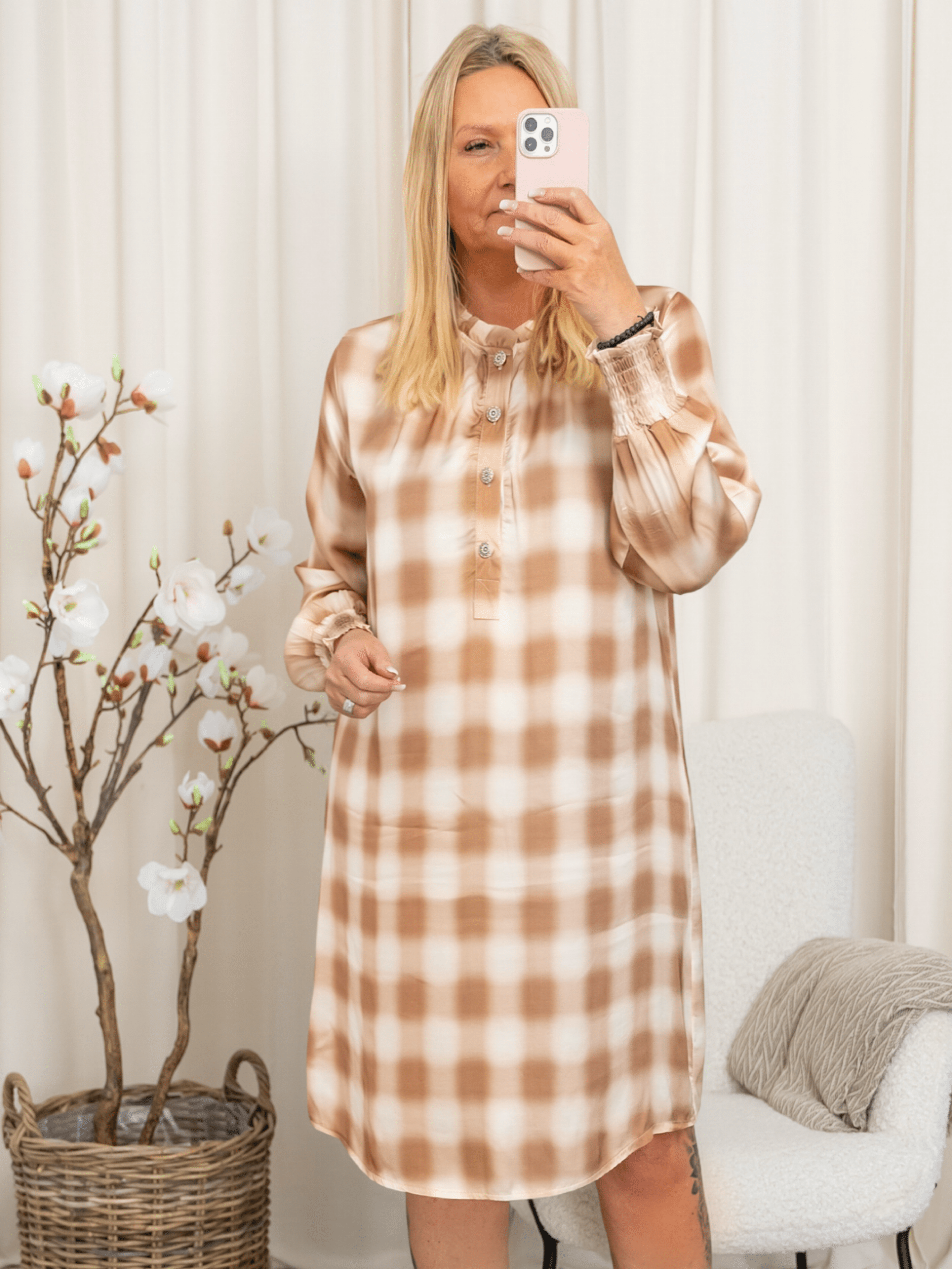 Marta du Chateau Ambrette dress camel - Online - Mode