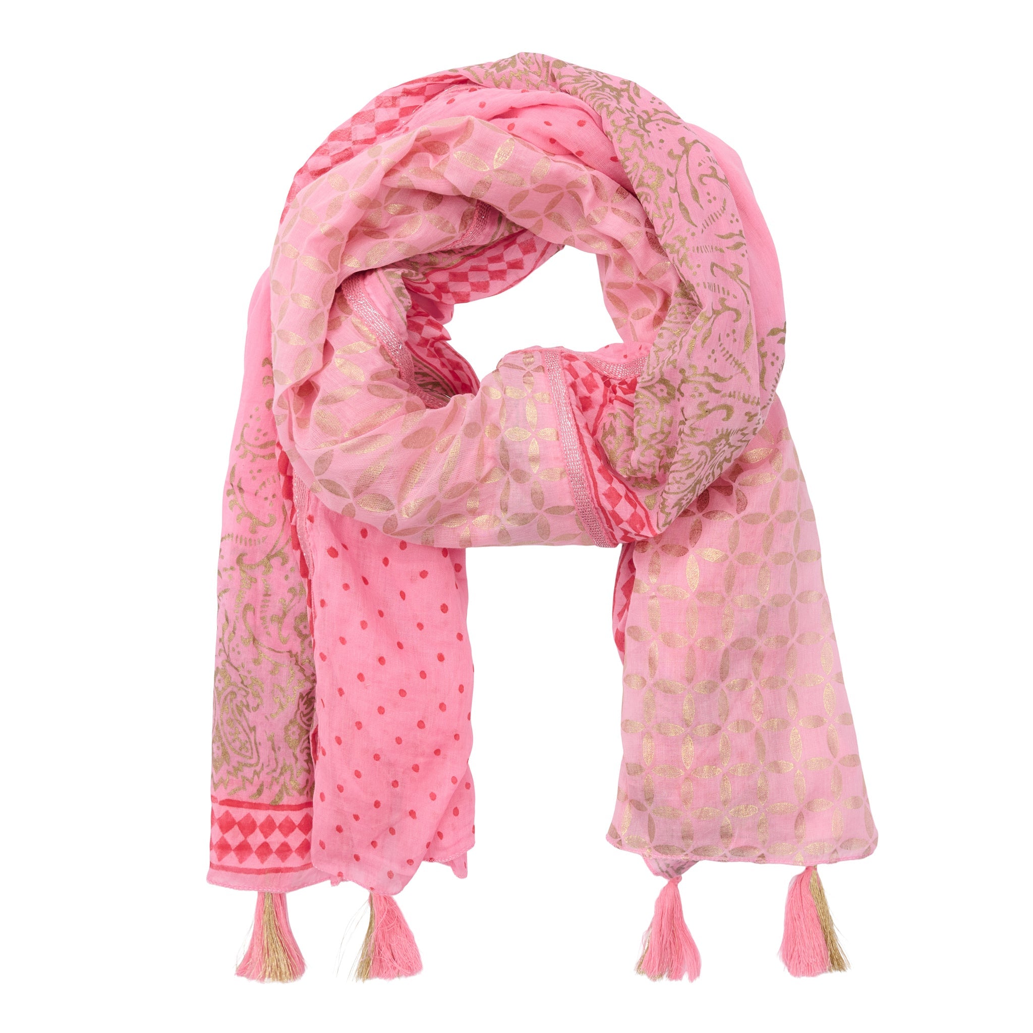 Marta du Chateau Cyrille scarf pink/gold - Online - Mode
