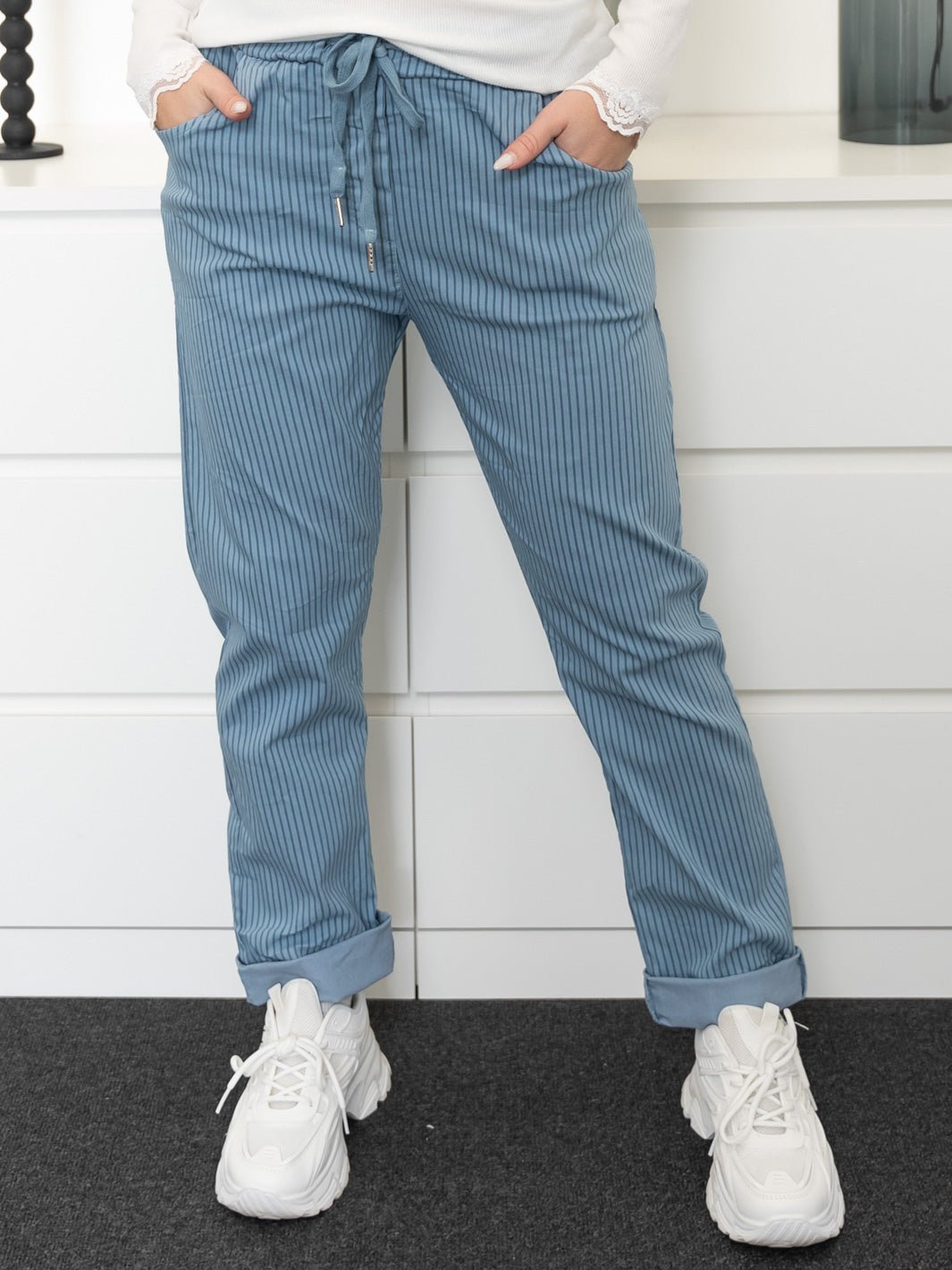 Marta du Chateau Jerri pants jeans scuro stripe - Online-Mode