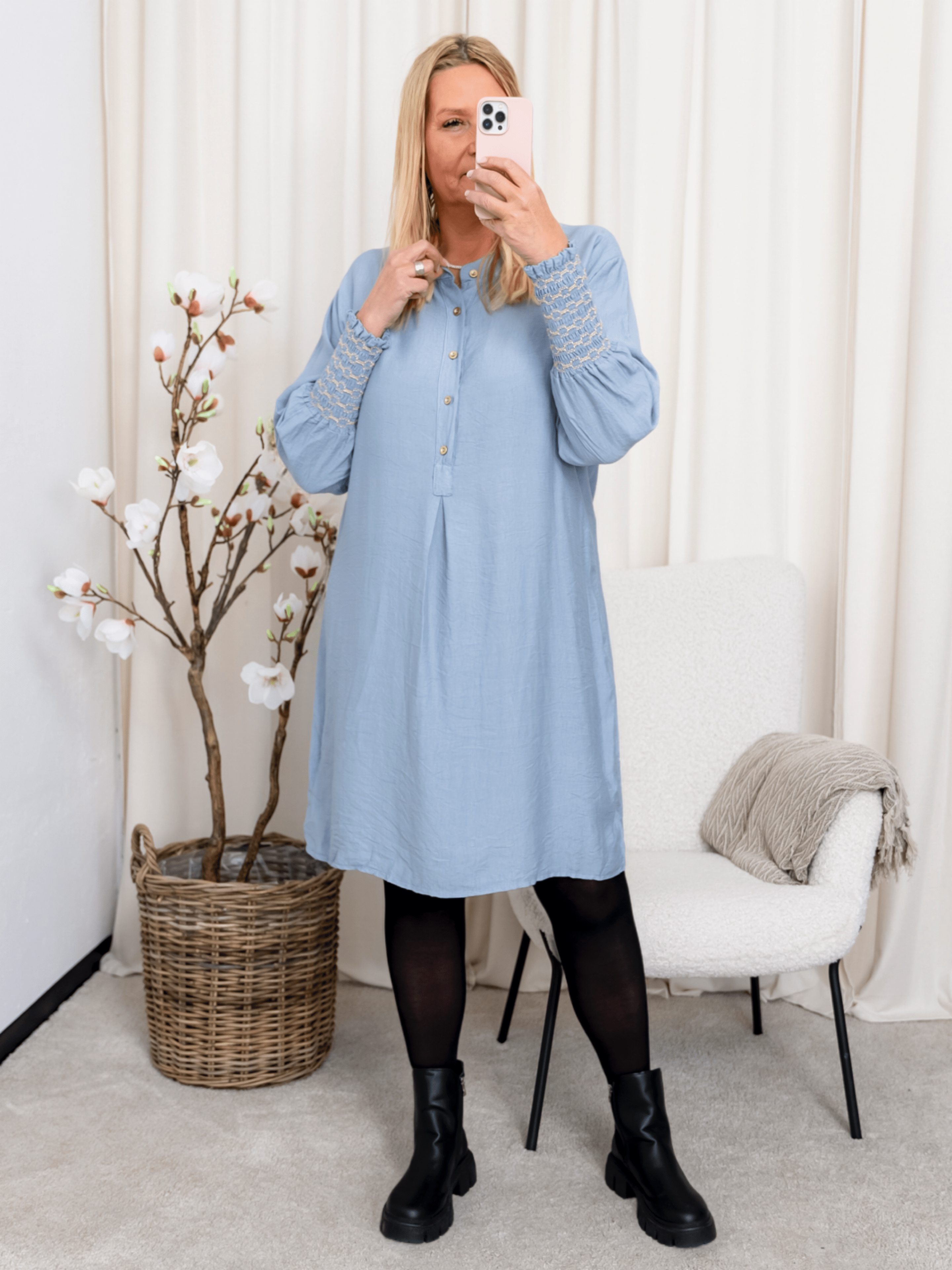 Marta du Chateau Lucinde dress jeans blue - Online - Mode