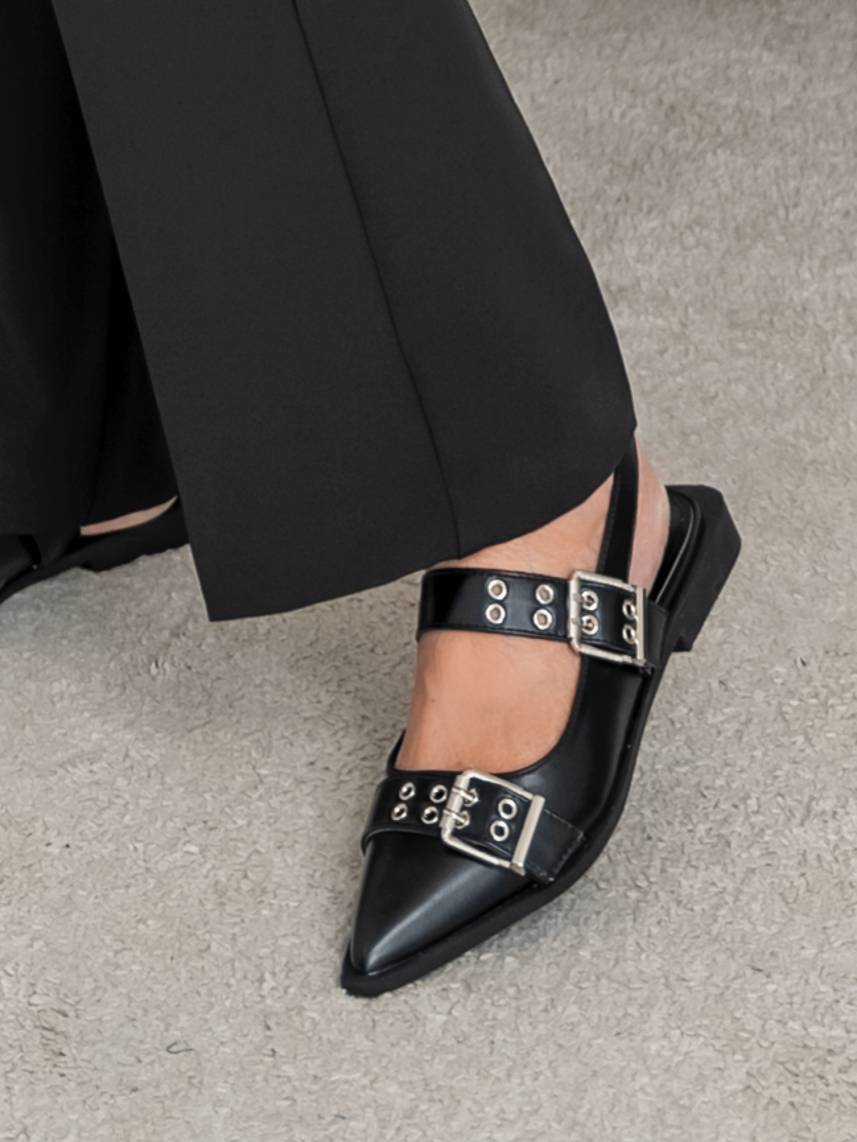 Marta du Chateau Midnight Edge slingback sko black - Online - Mode