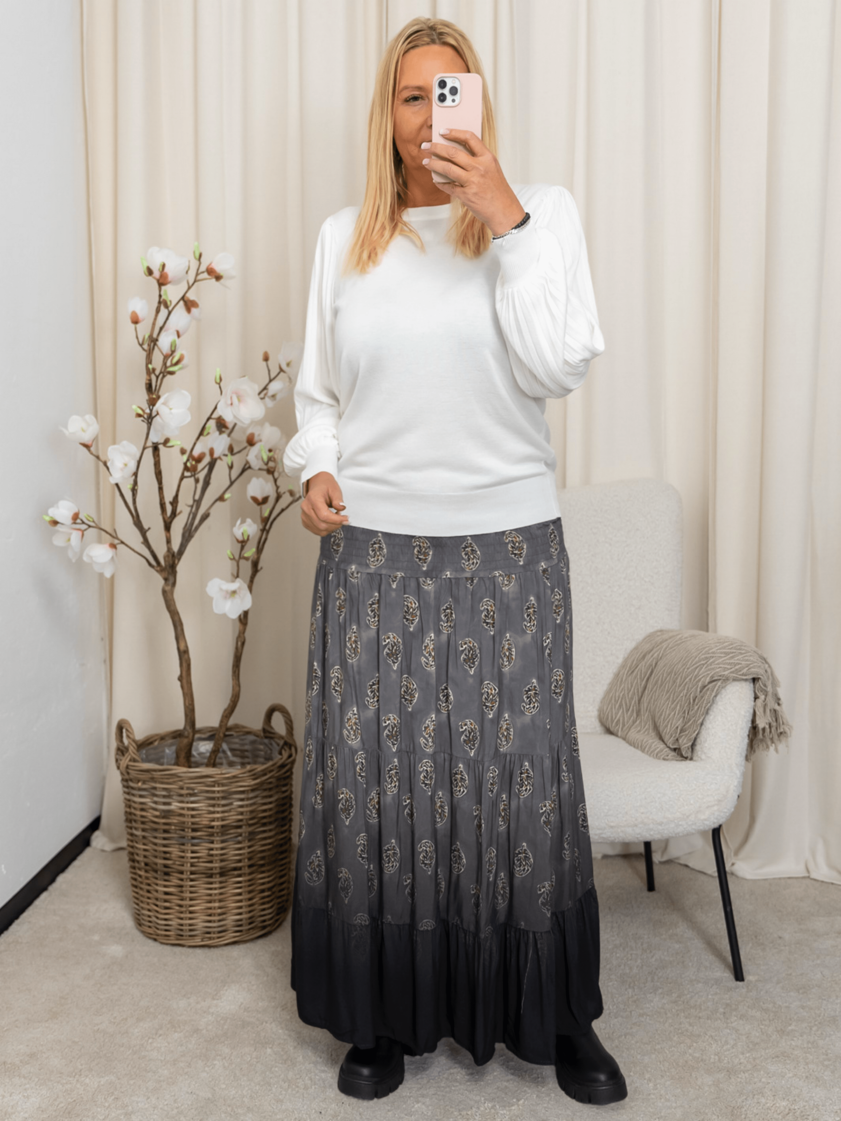 Marta du Chateau Princess skirt grey faded 1941tps - Online - Mode