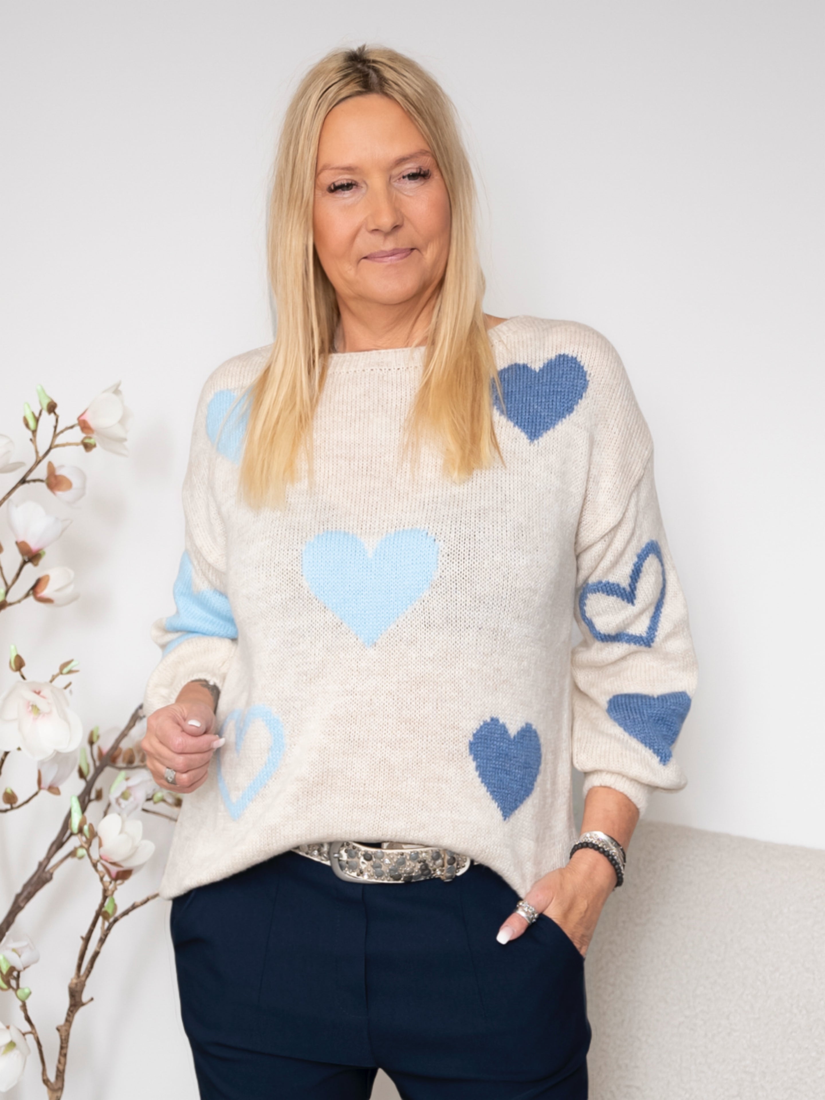MDC Amarante knit beige/jeans/celeste - Online-Mode