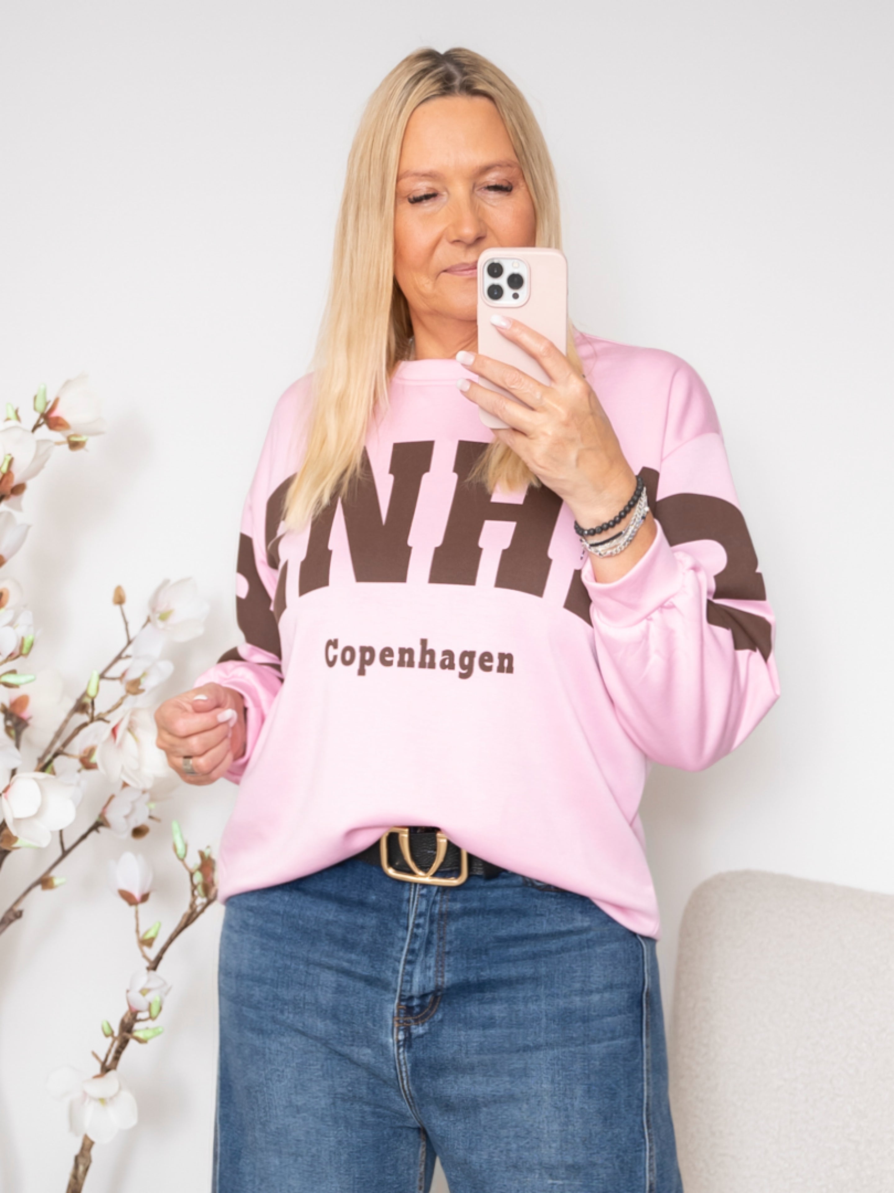 MDC Hibiscus sweatshirt pink - Online-Mode