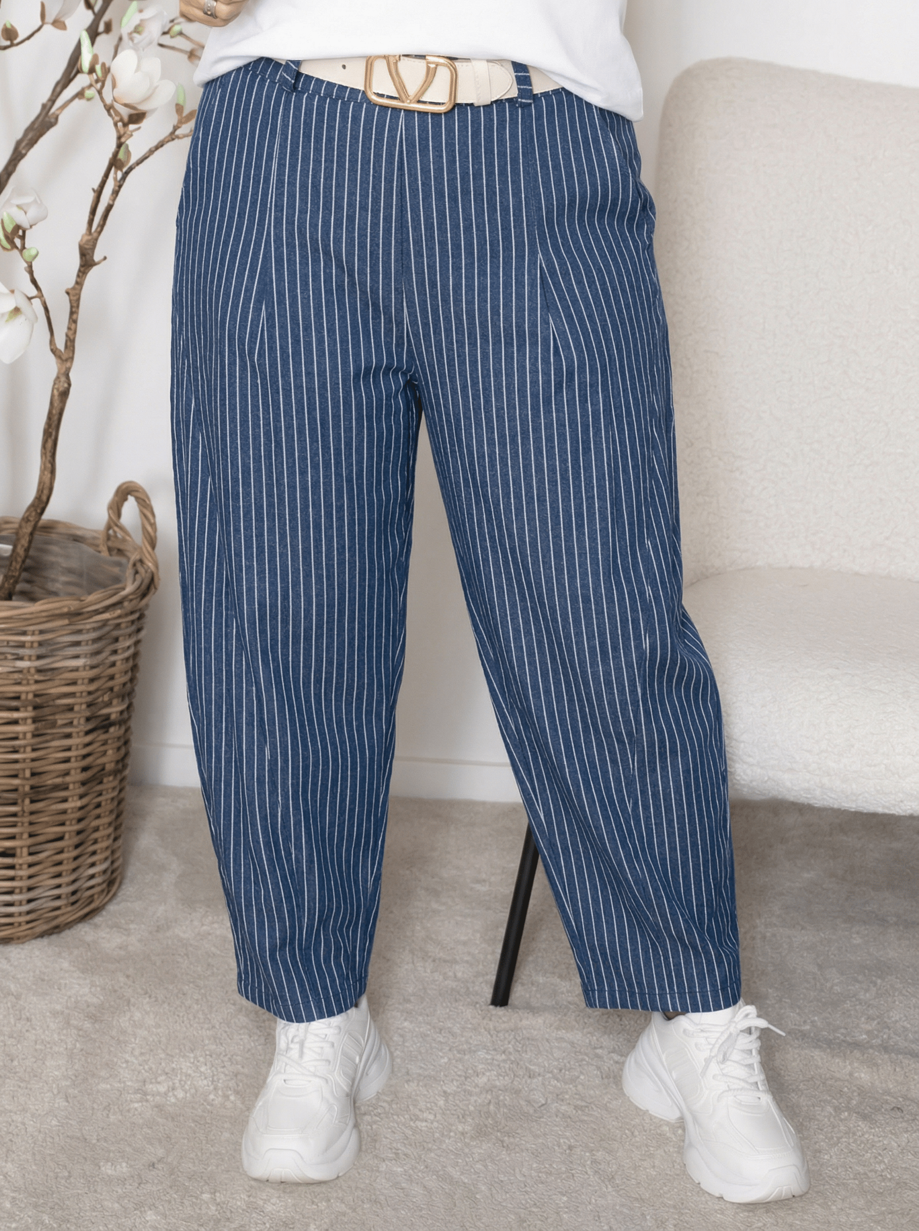 MDC Lene pants stribe II denim - Online-Mode
