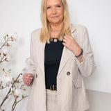 MDC Marissa blazer beige stripe